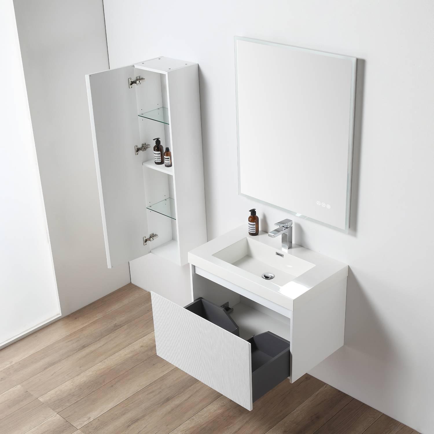 Positano 30″ Vanity with Acrylic Sink Luxury Bathroom Vanity
