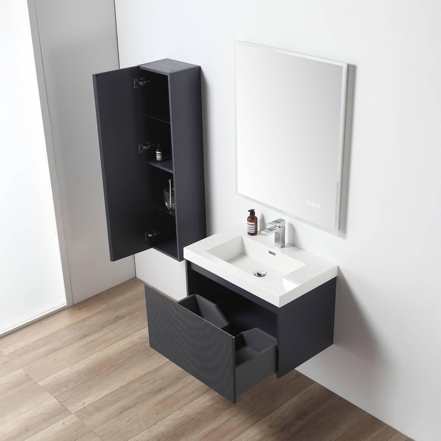 Positano 30″ Vanity with Acrylic Sink Vanity Plus - Luxury Bathroom Vanity