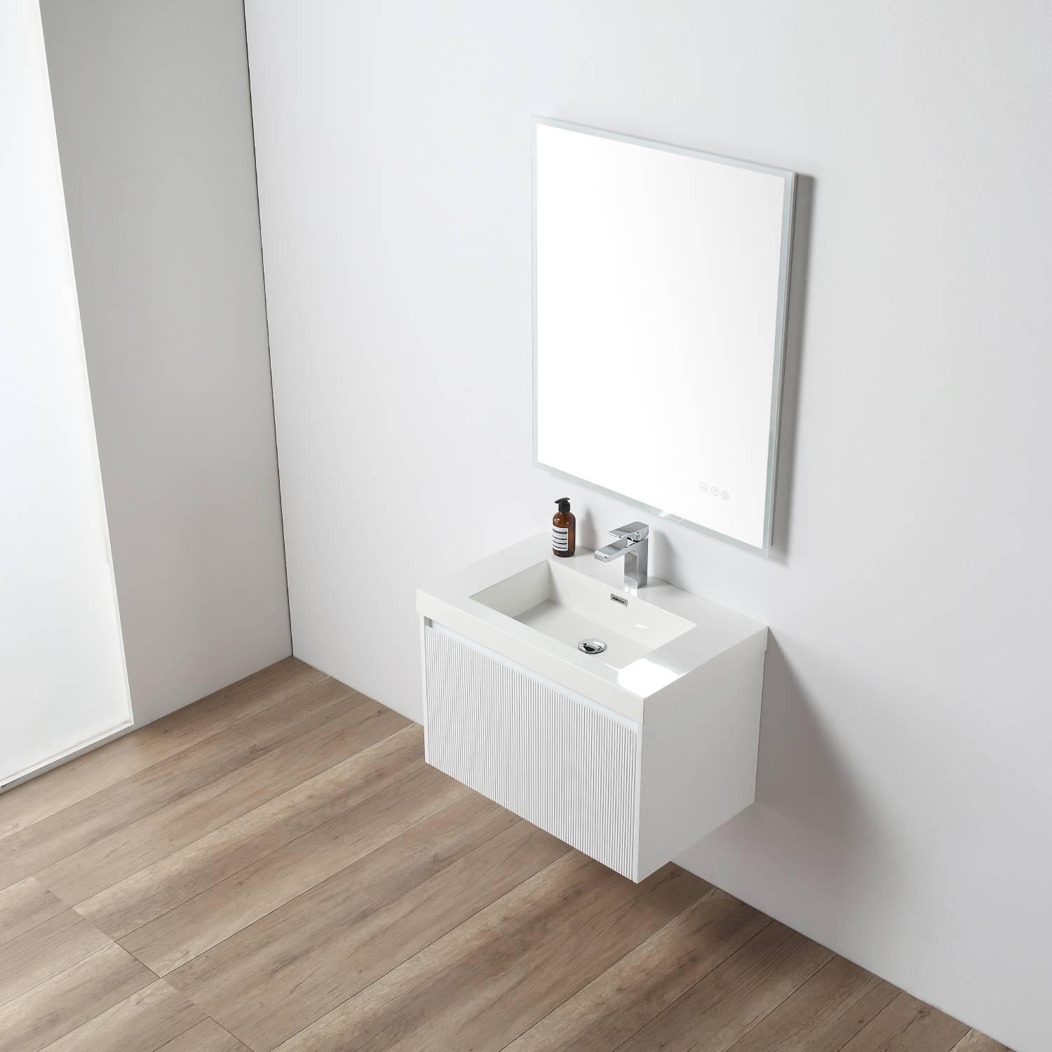 Positano 30″ Vanity with Acrylic Sink Vanity Plus - Luxury Bathroom Vanity