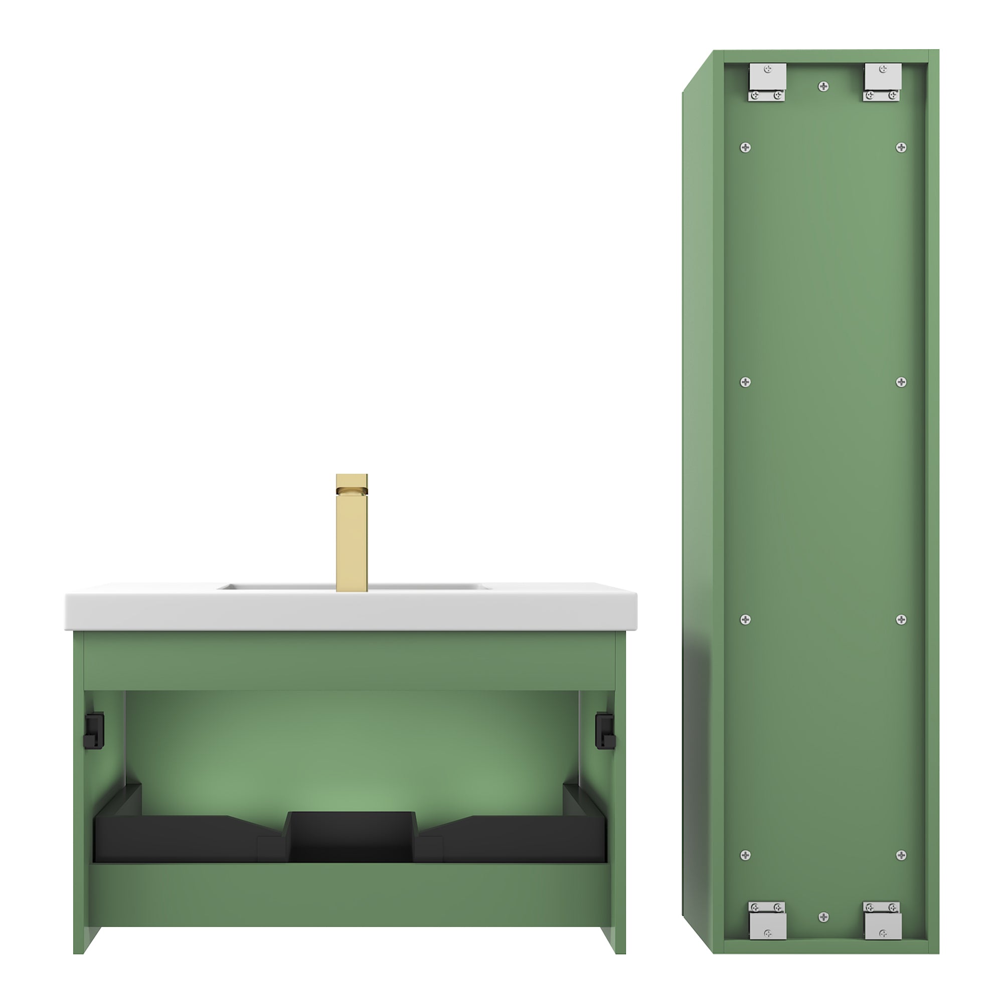 Positano 30″ Luxury Bathroom Vanity with Acrylic Sink