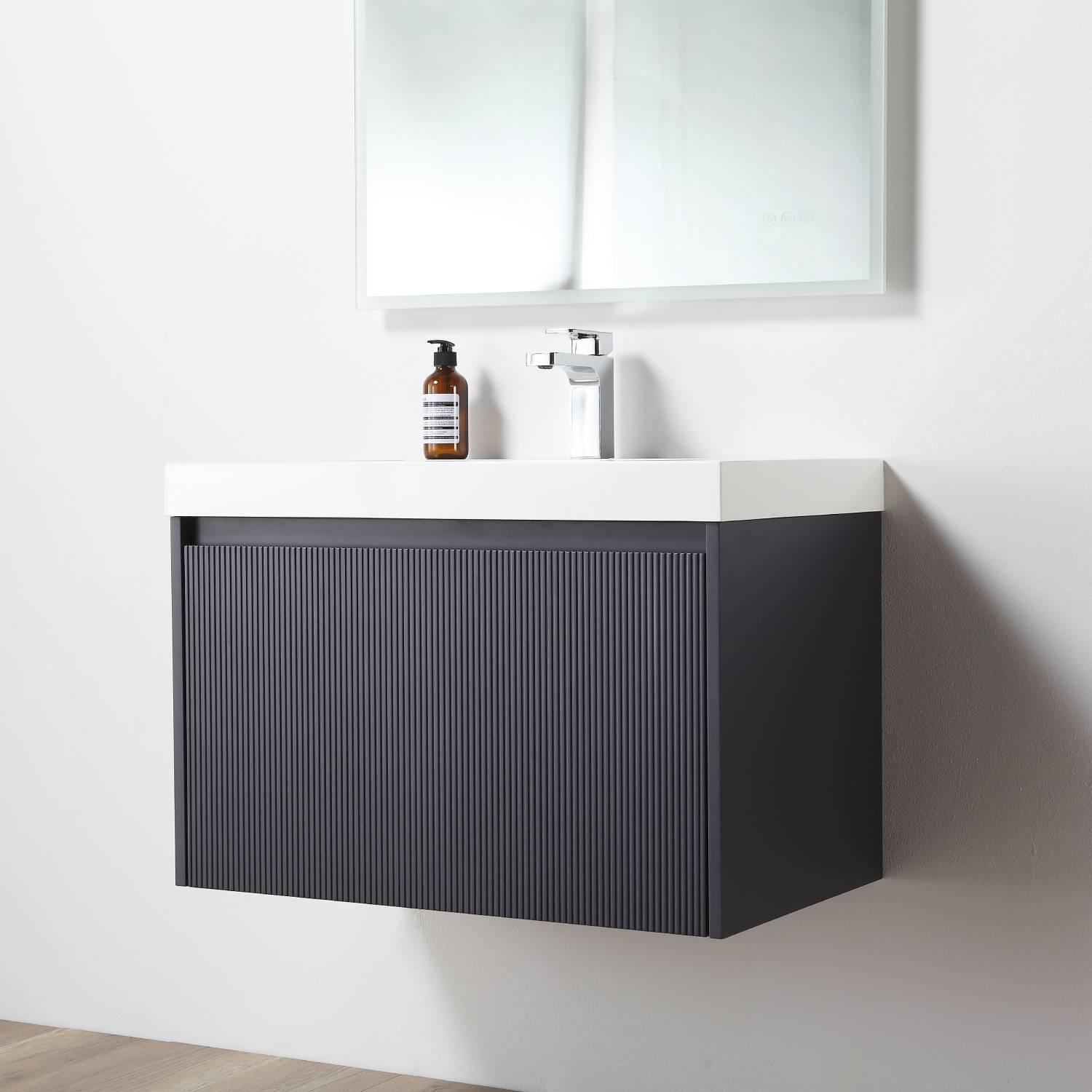 Positano 30″ Vanity with Acrylic Sink Vanity Plus - Luxury Bathroom Vanity
