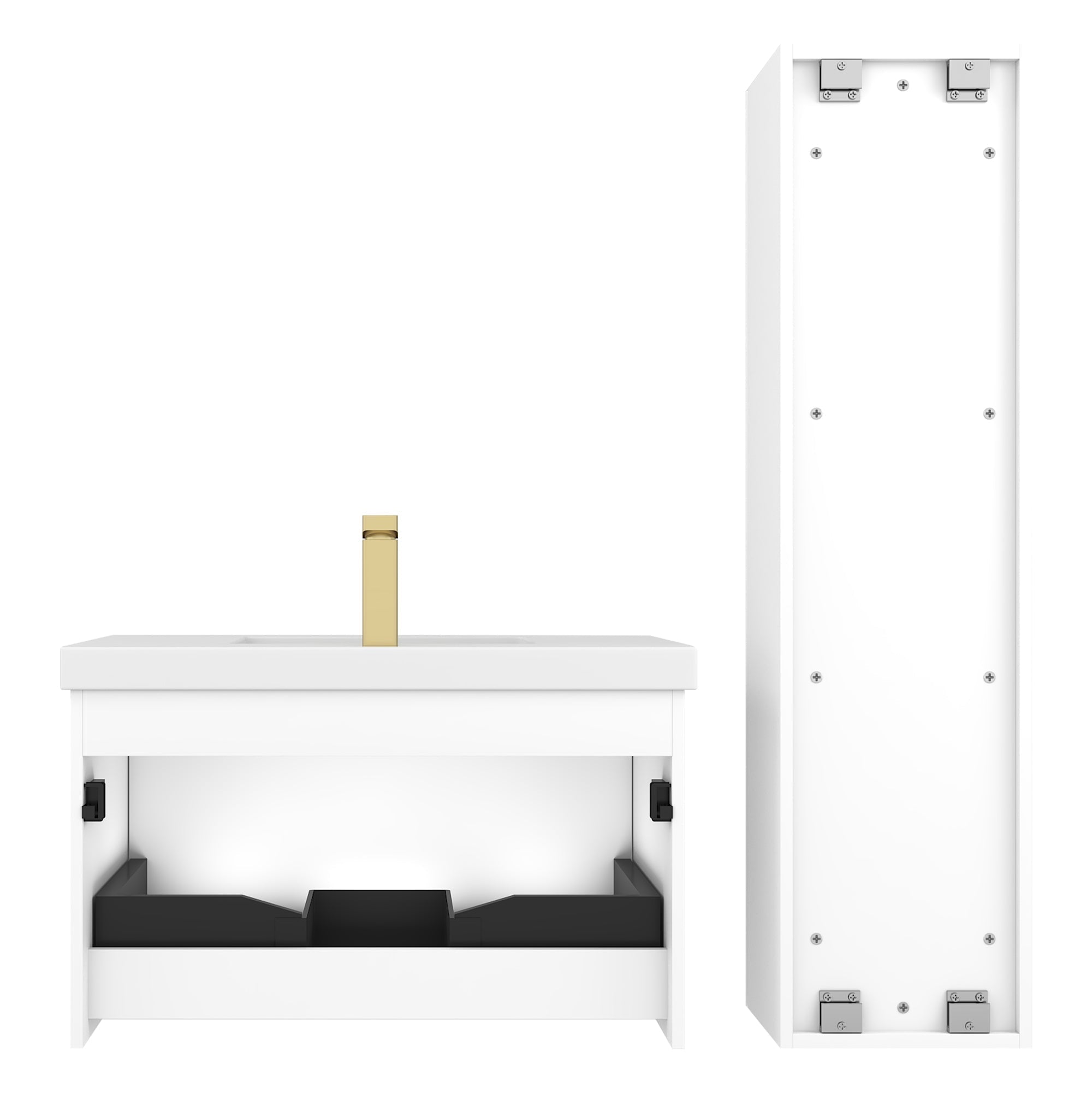 Positano 30″ Vanity with Acrylic Sink Vanity Plus - Luxury Bathroom Vanity