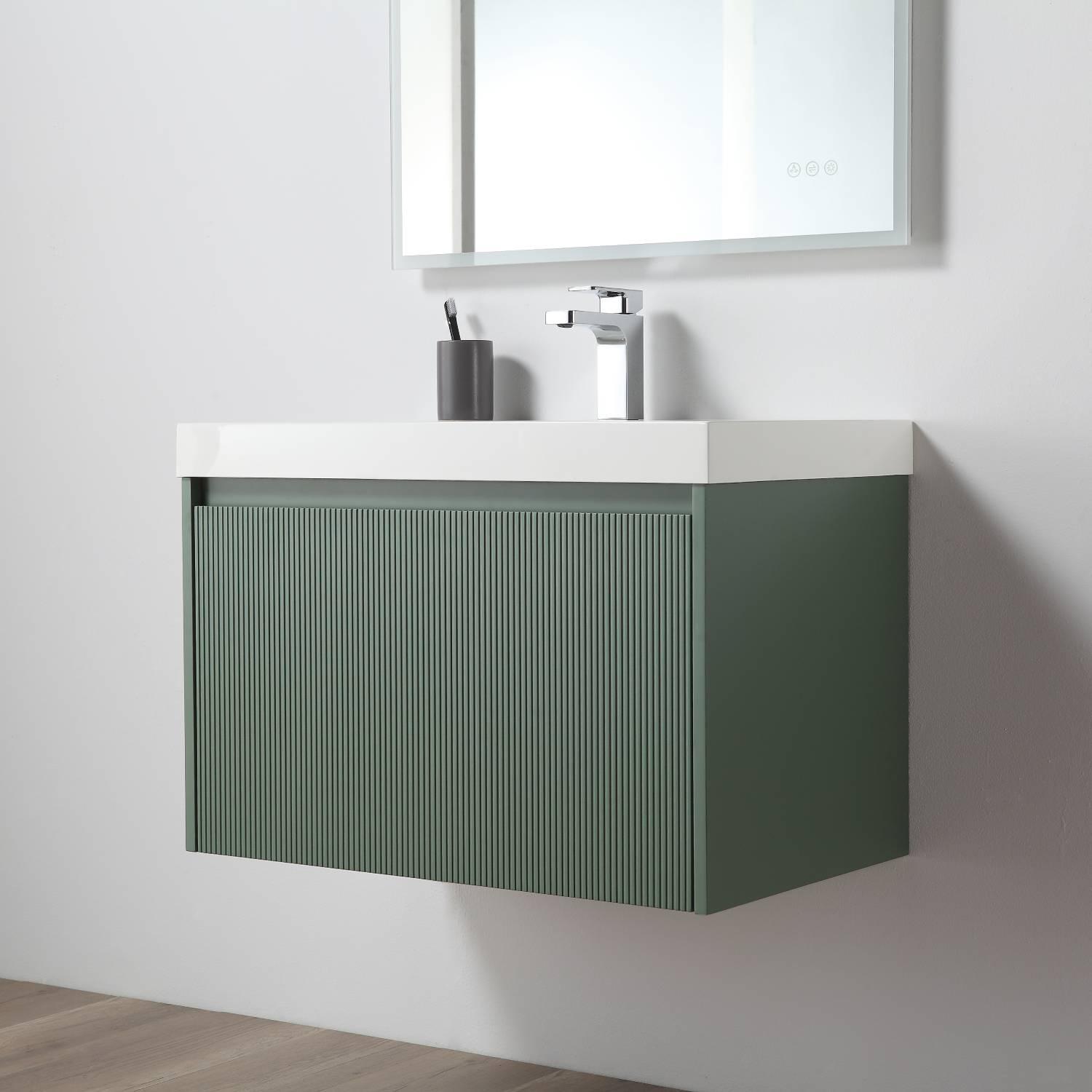 Positano 30″ Bathroom Vanity with Acrylic Sink- Luxury Bathroom Vanity