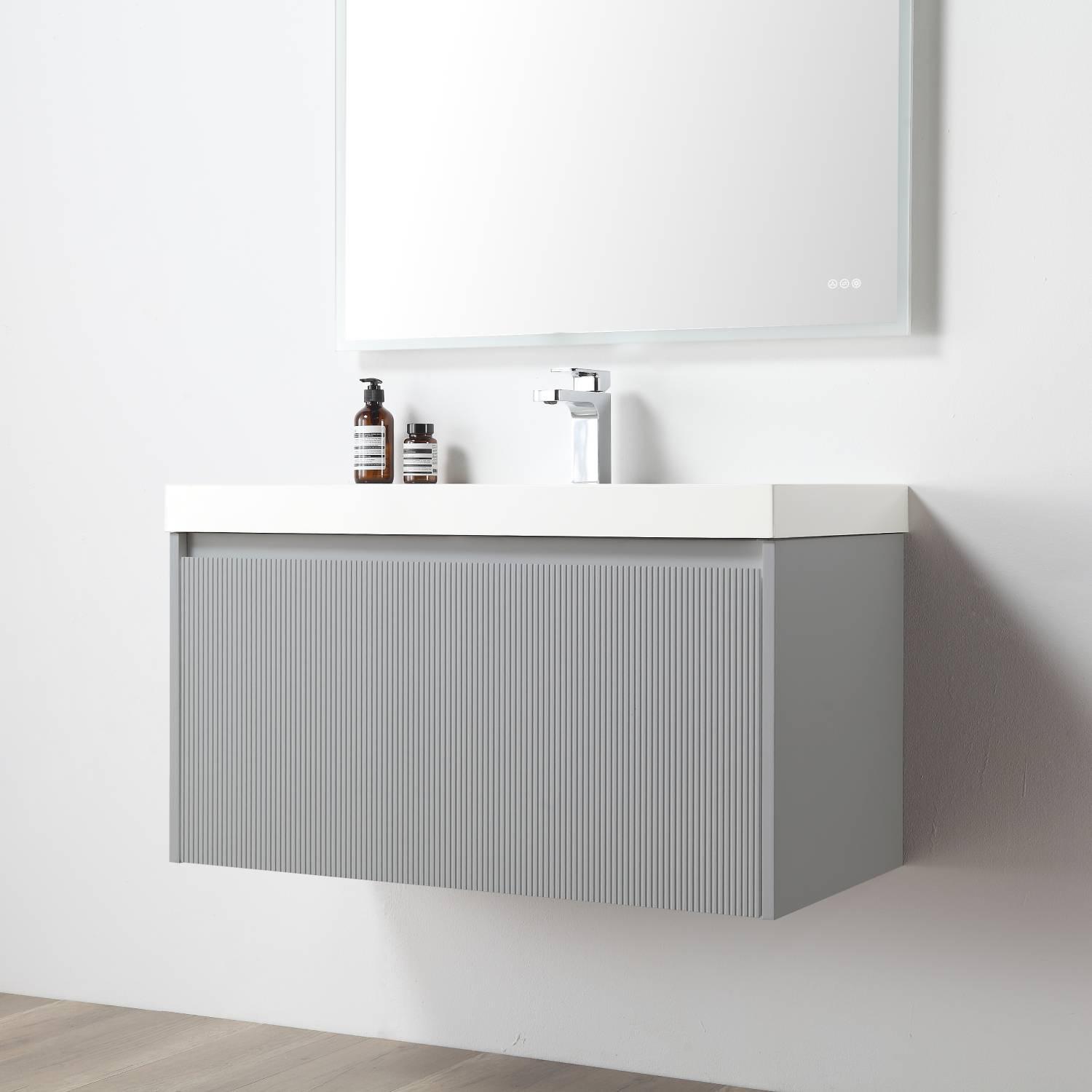 Positano 36″ Luxury Bathroom Vanity with Acrylic Sink Vanity Plus