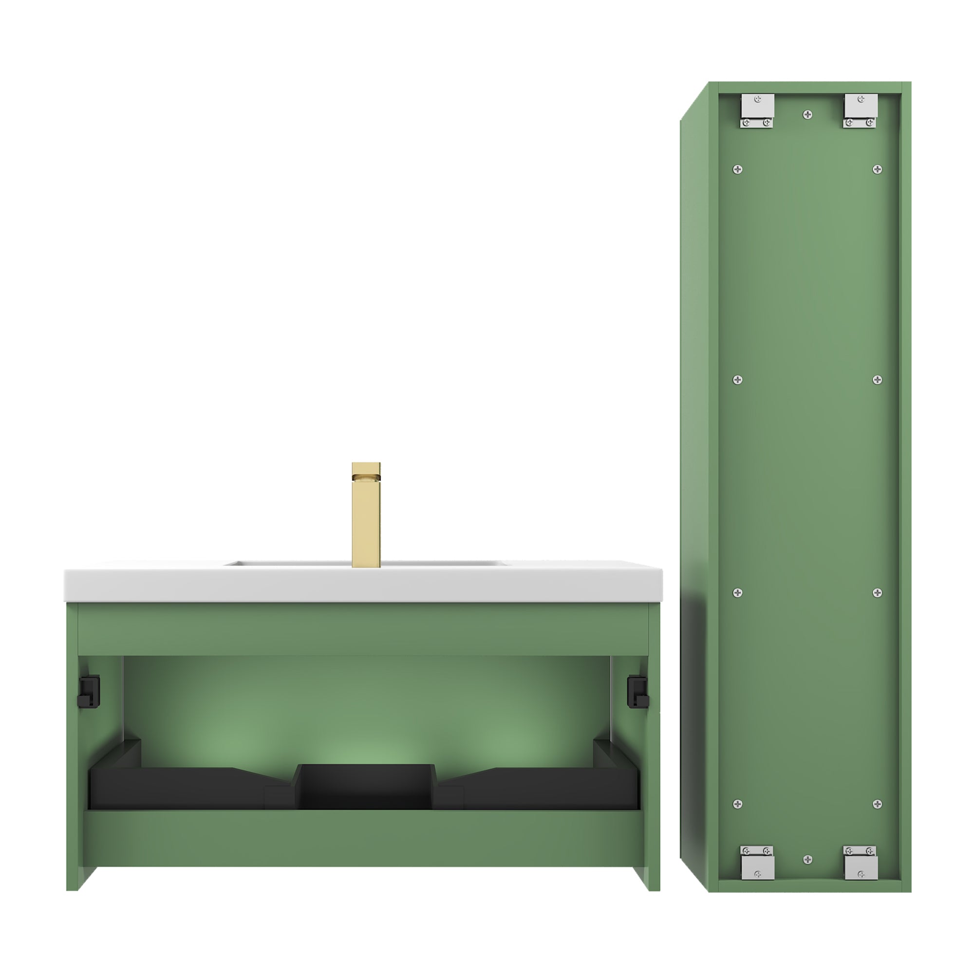 Positano 36″ Luxury Bathroom Vanity with Acrylic Sink Vanity Plus