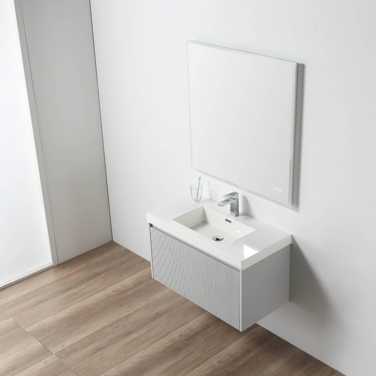 Positano 36″ Luxury Bathroom Vanity with Acrylic Sink Vanity Plus