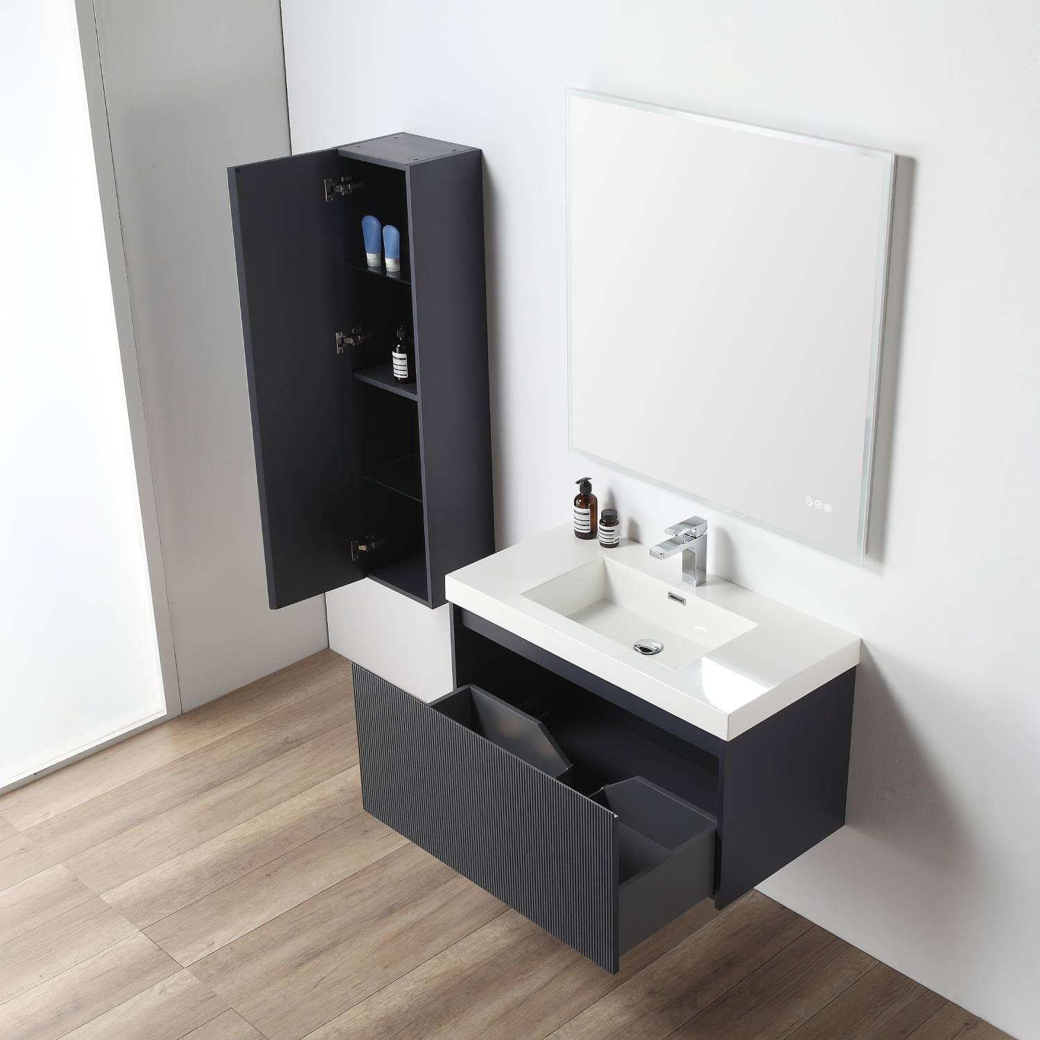 Positano 36″ Luxury Bathroom Vanity with Acrylic Sink Vanity Plus