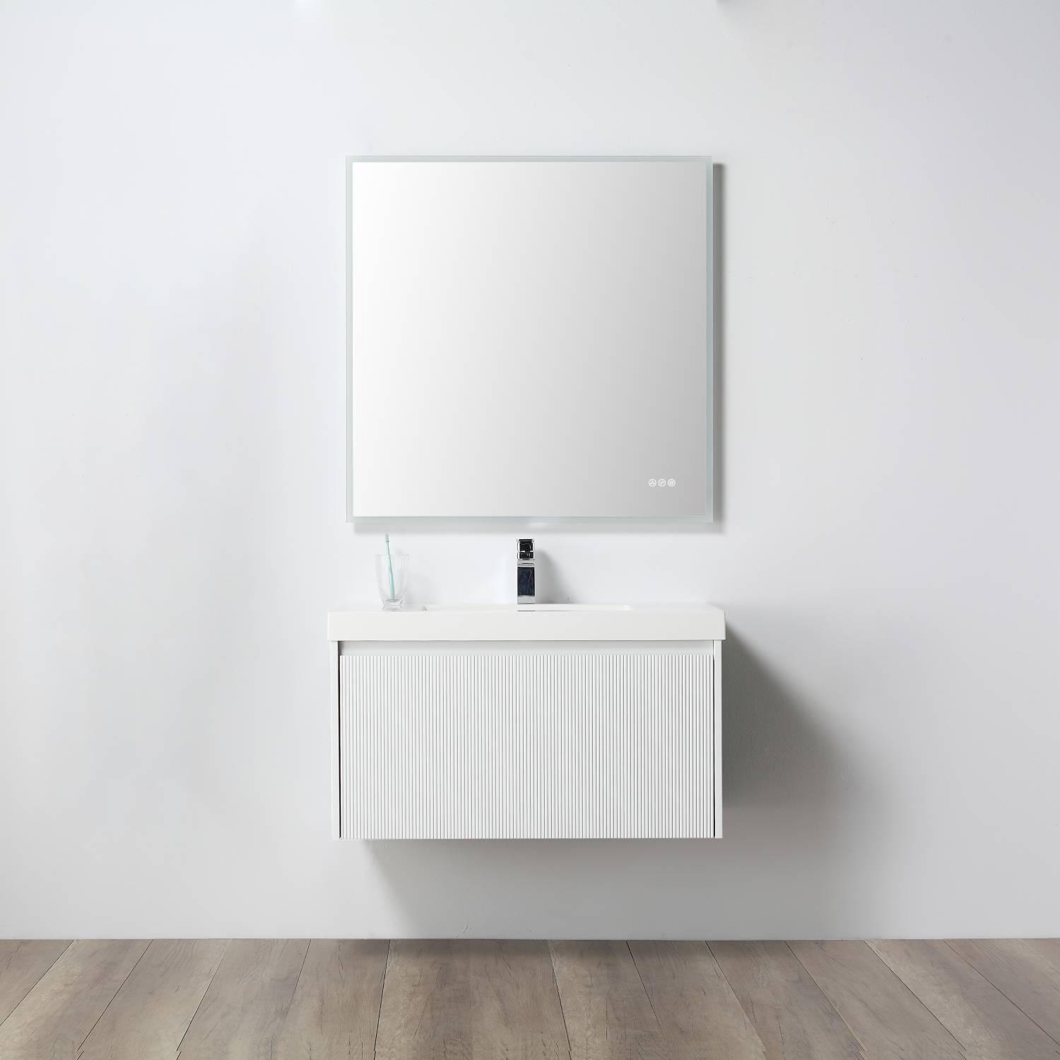 Positano 36″ Luxury Bathroom Vanity with Acrylic Sink