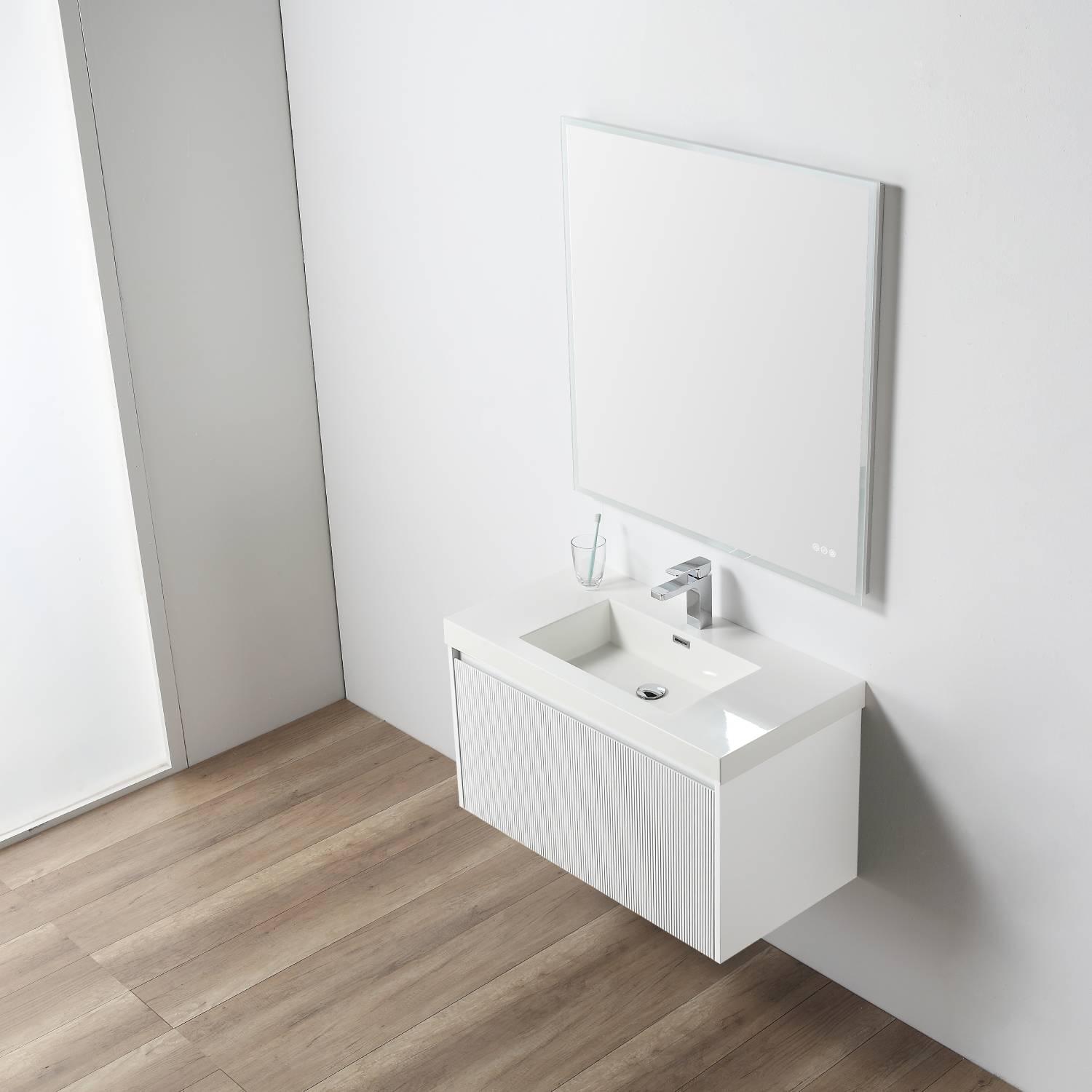 Positano 36″ Vanity with Acrylic Sink Vanity Plus - Luxury Bathroom Vanity