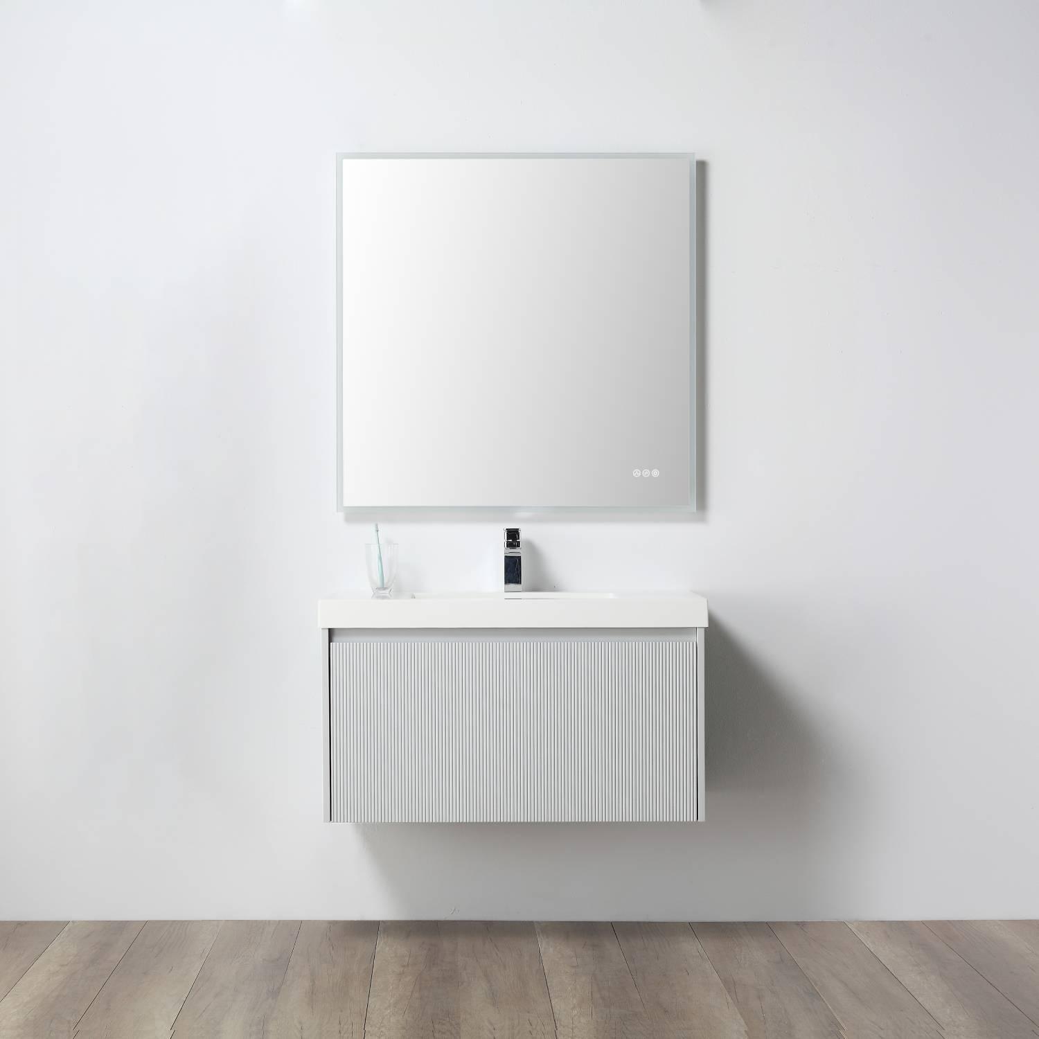 Positano 36″ Luxury Bathroom Vanity with Acrylic Sink Vanity Plus