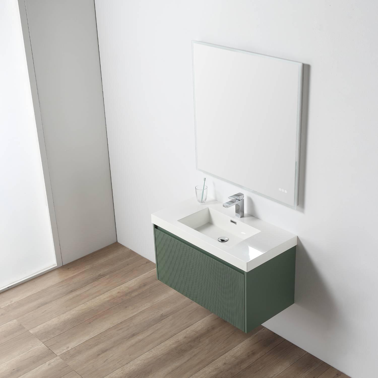 Positano 36″ Luxury Bathroom Vanity with Acrylic Sink Vanity Plus