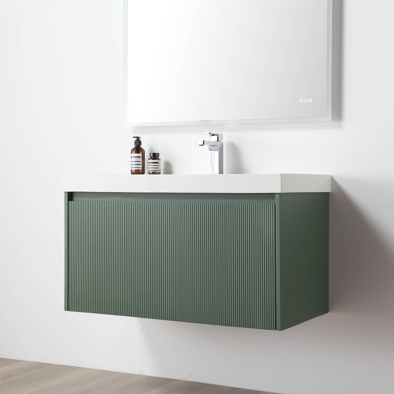 Positano 36″ Luxury Bathroom Vanity with Acrylic Sink Vanity Plus