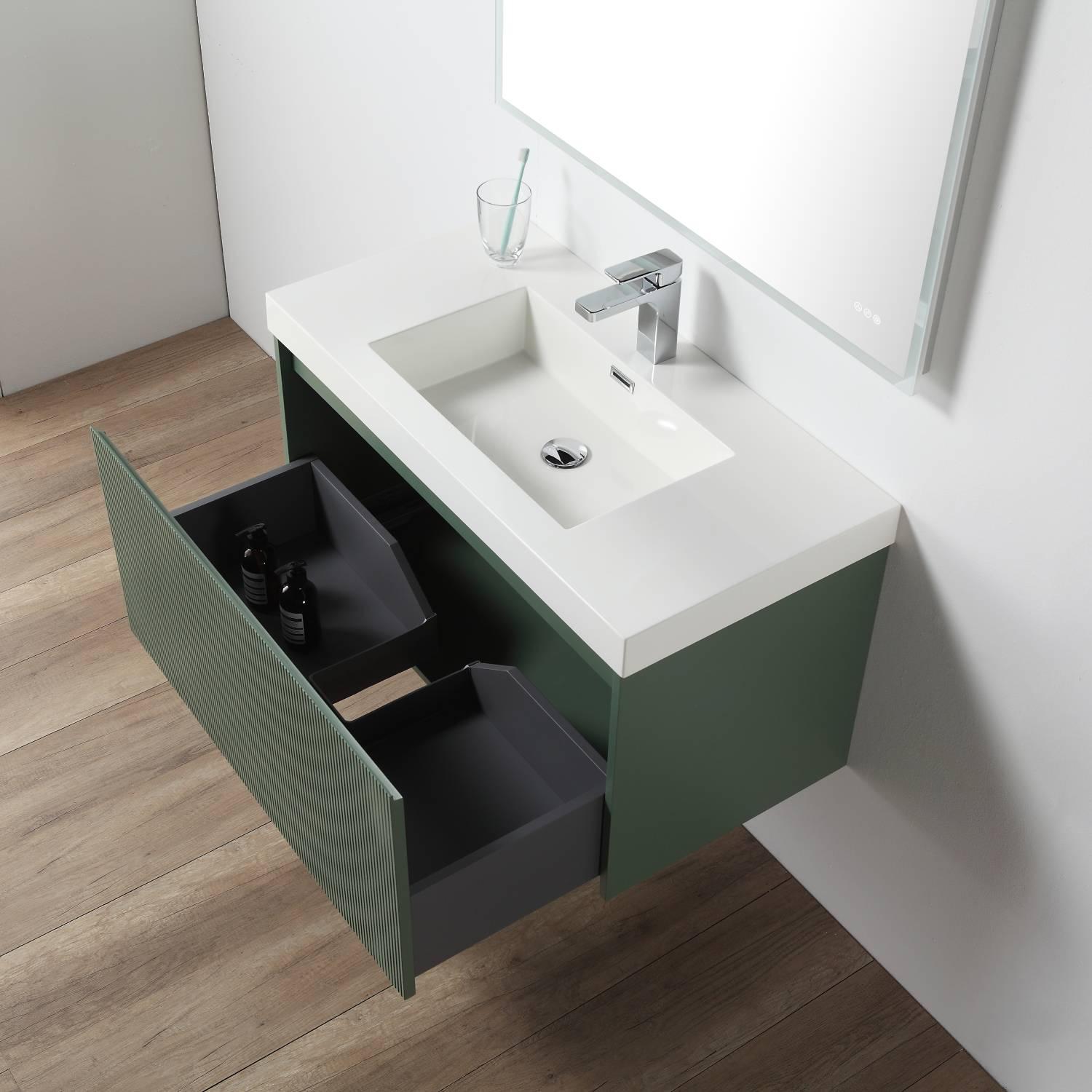 Positano 36″ Luxury Bathroom Vanity with Acrylic Sink Vanity Plus