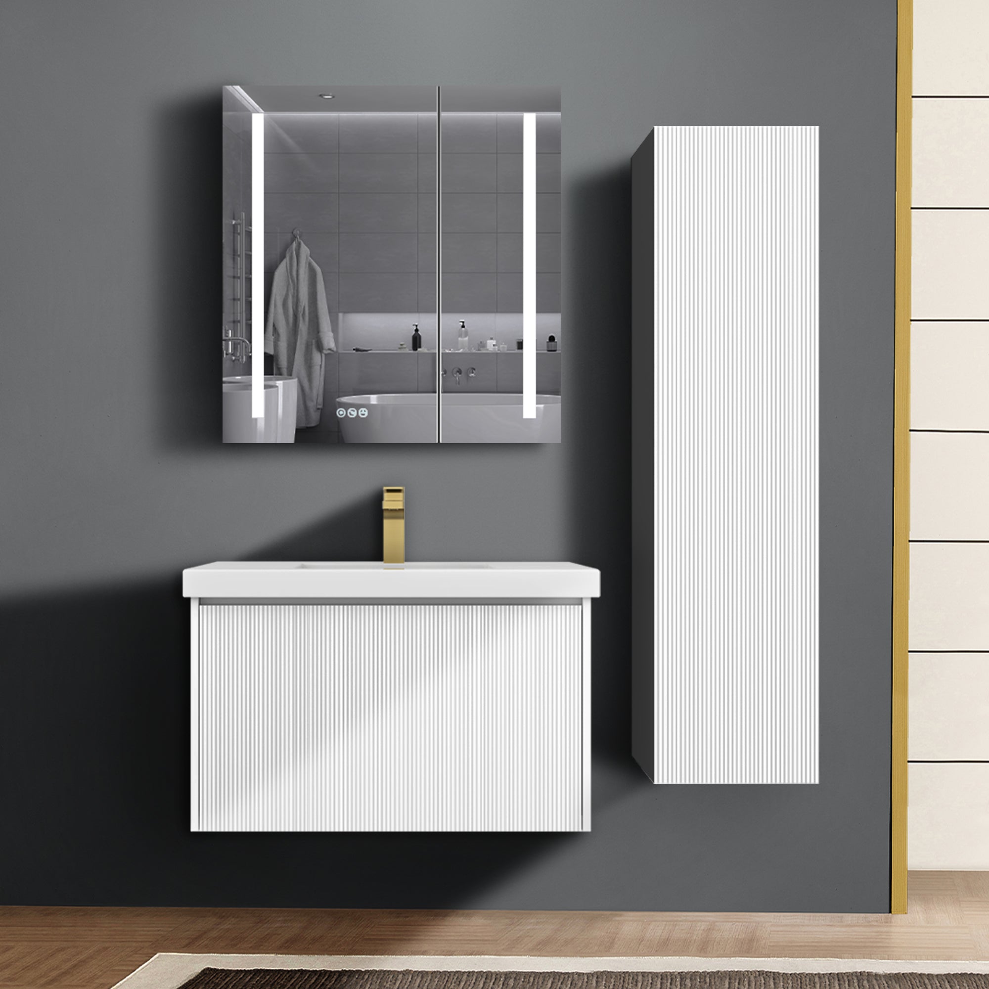 Bathroom Side Cabinet - Positano 12"