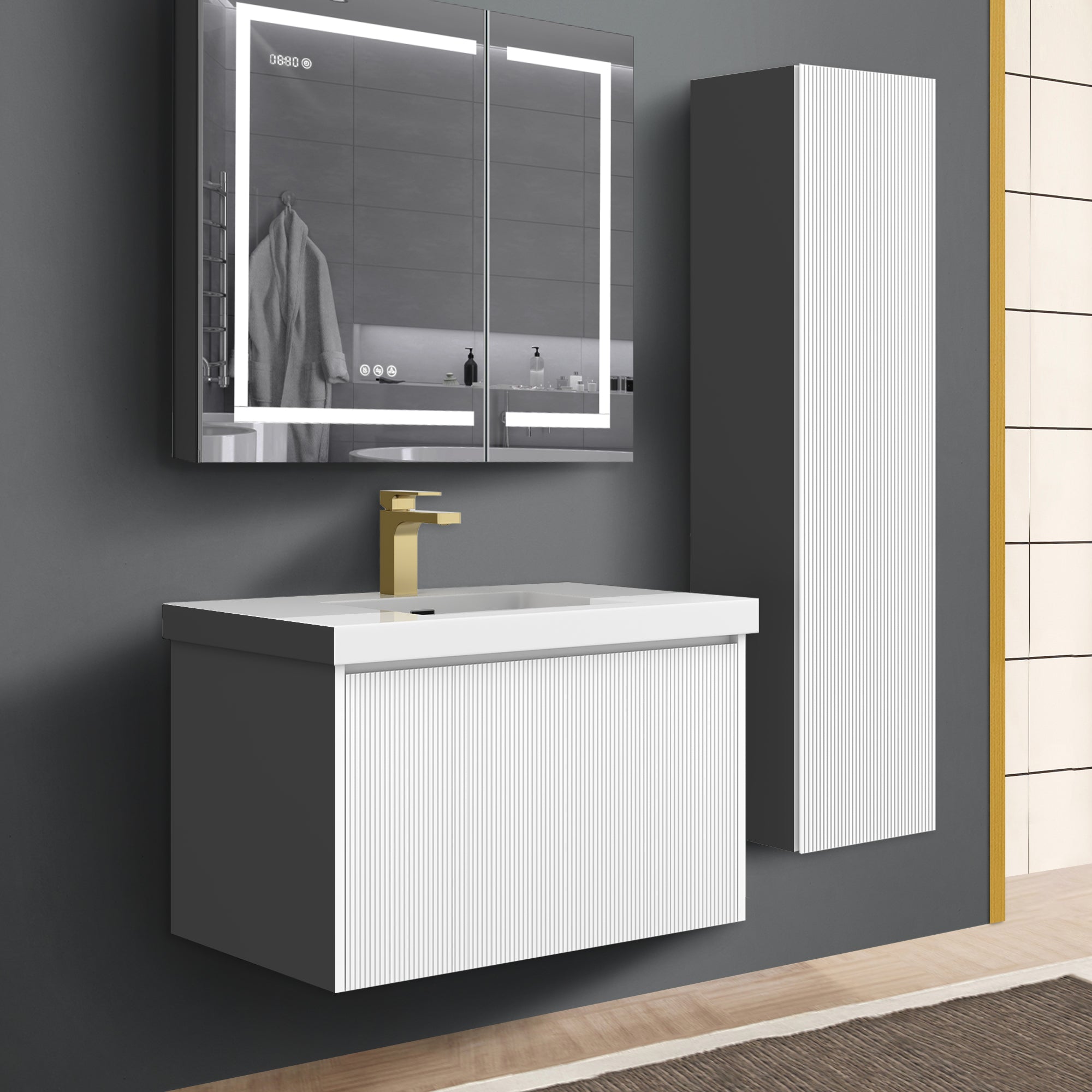 Bathroom Side Cabinet - Positano 12"