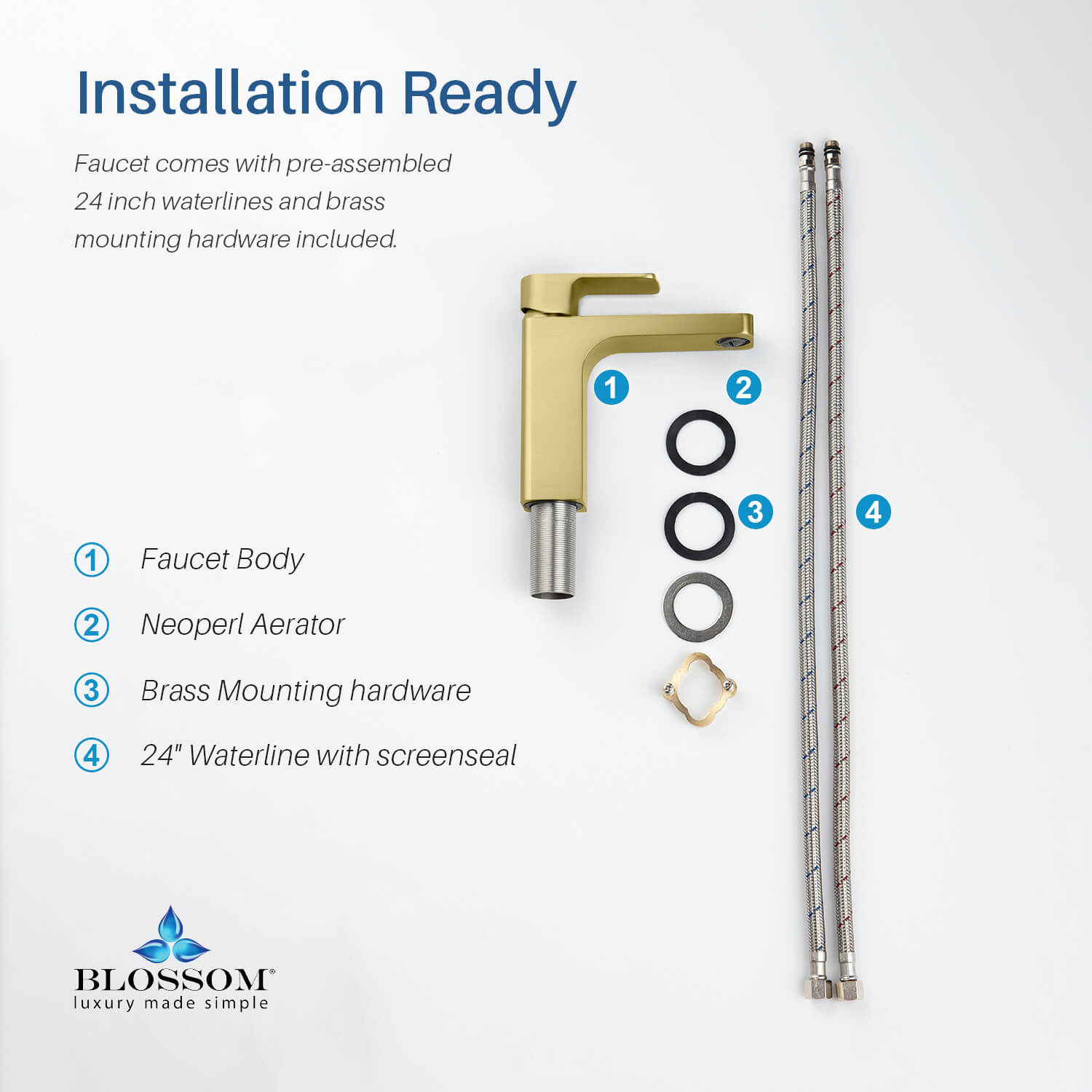 Single Handle Lavatory Faucet Genesis Vanity Plus