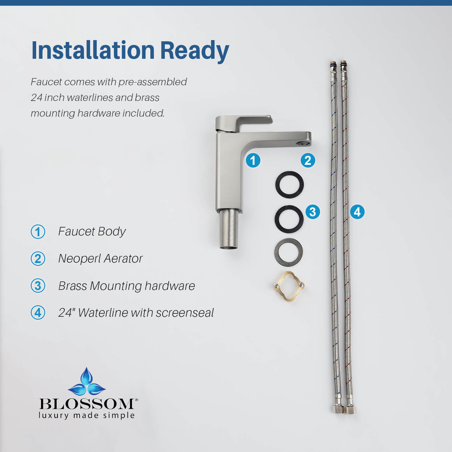 Single Handle Lavatory Faucet Genesis Vanity Plus