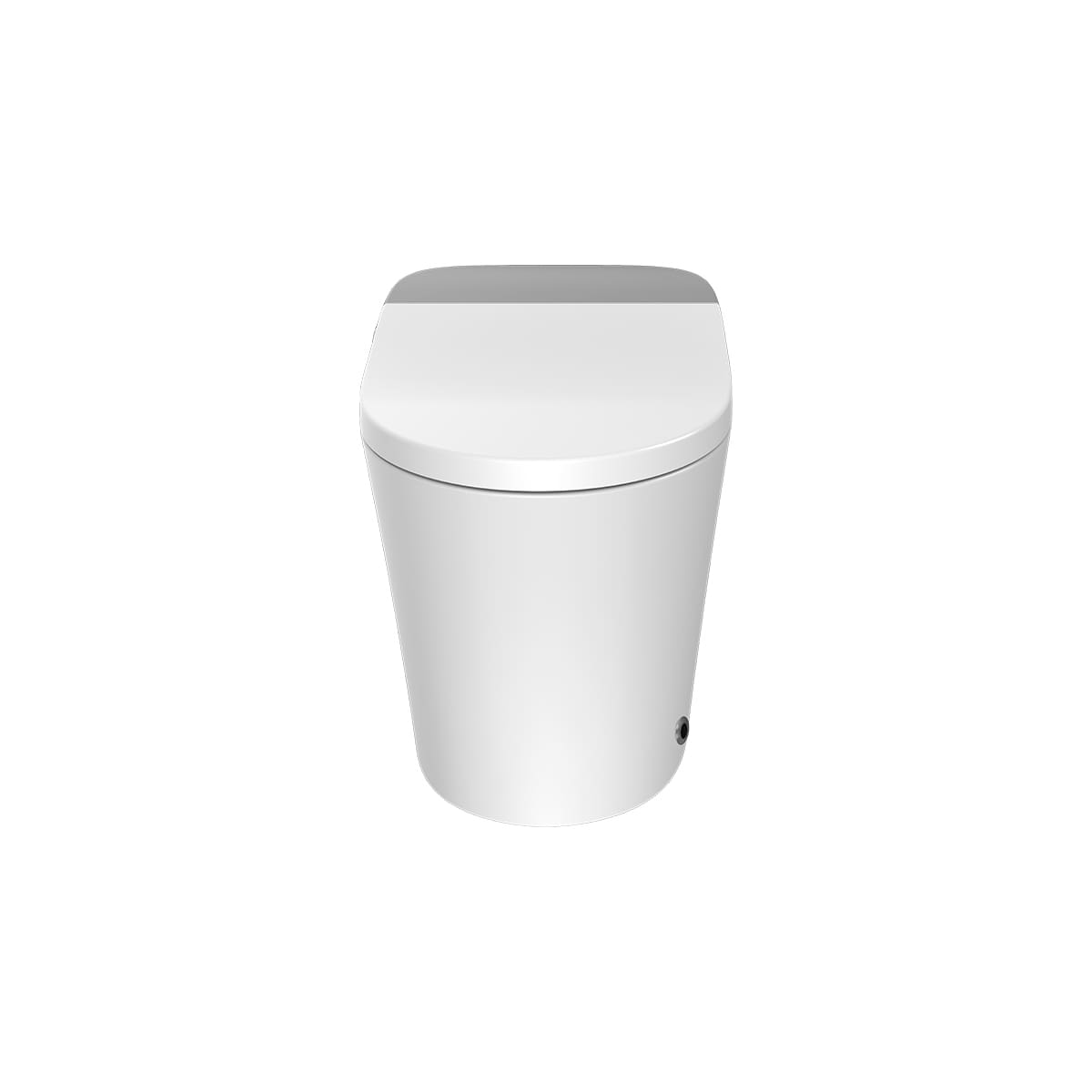 A smart toilet installed in a traditional lavatory, offering advanced features like automatic flushing and heated seats in a classic setting