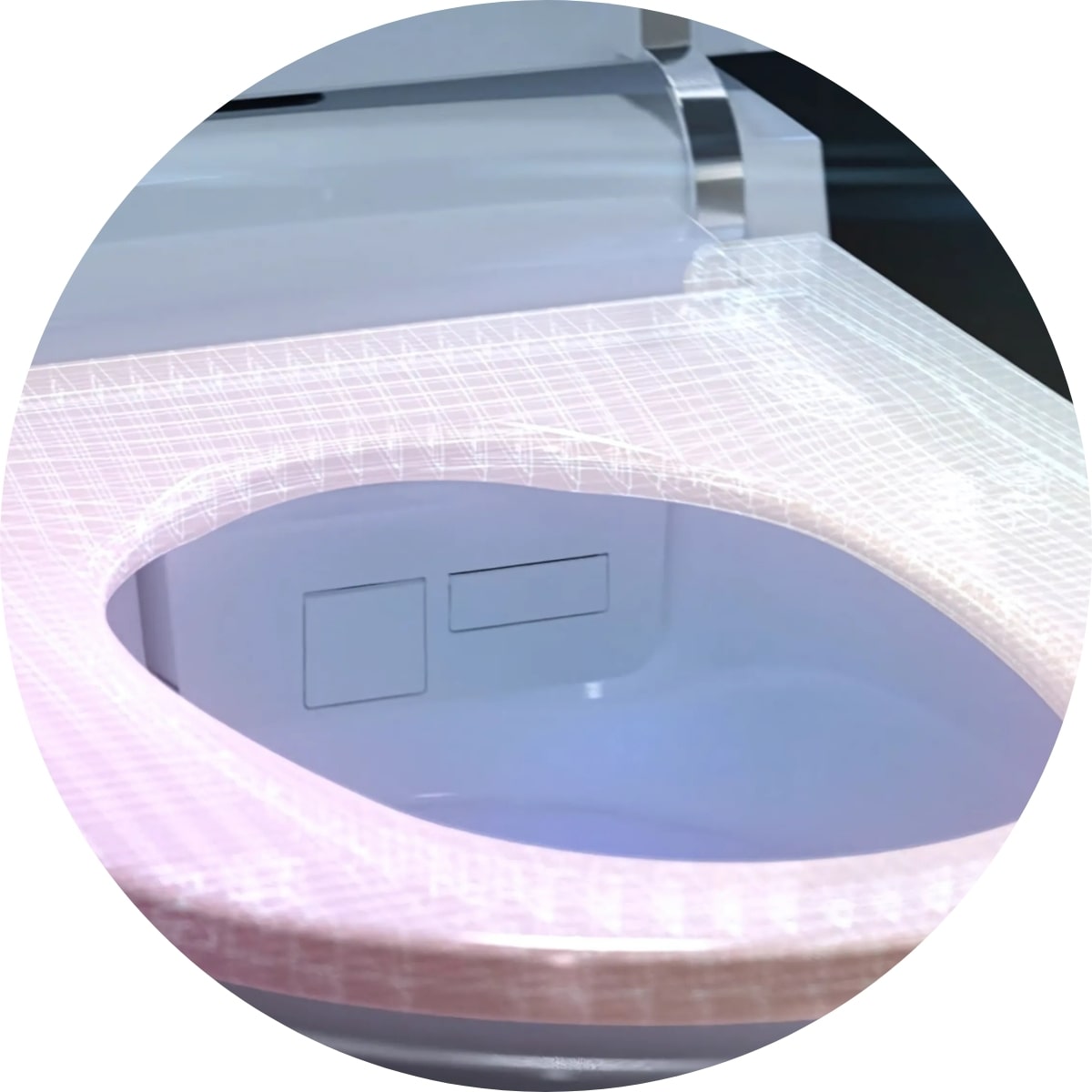 Smart toilet in a traditional lavatory, offering advanced features like self-cleaning and temperature control, perfect for modern or classic spaces