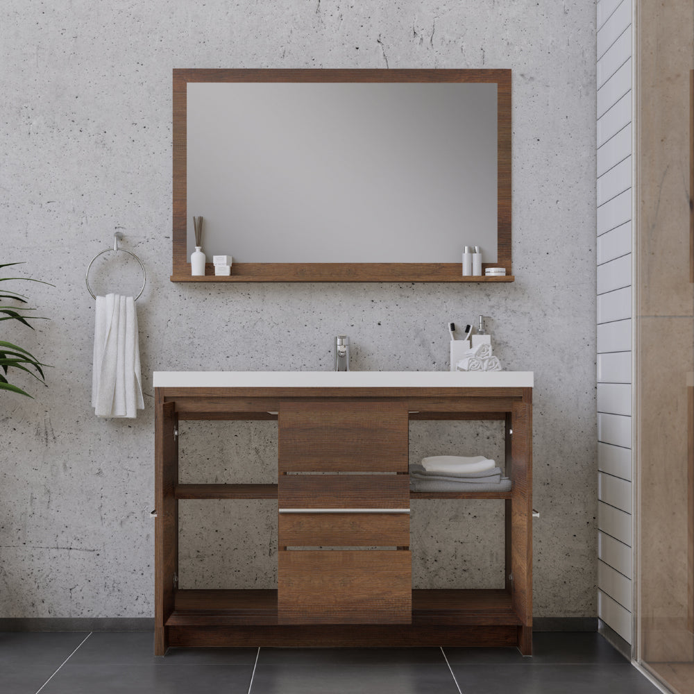 Sortino 48" Vanity with Acrylic Top - Modern Bathroom Vanity