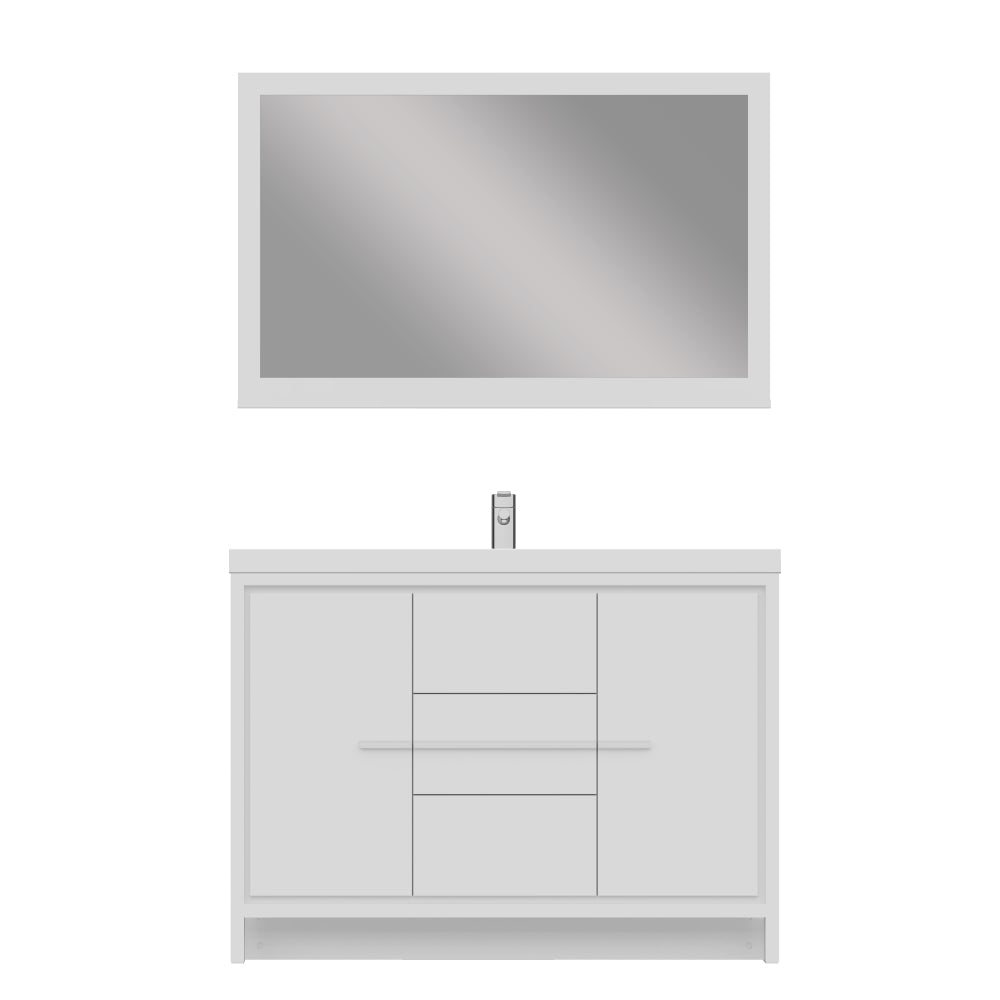 Sortino 48" Vanity with Acrylic Top - Modern Bathroom Vanity