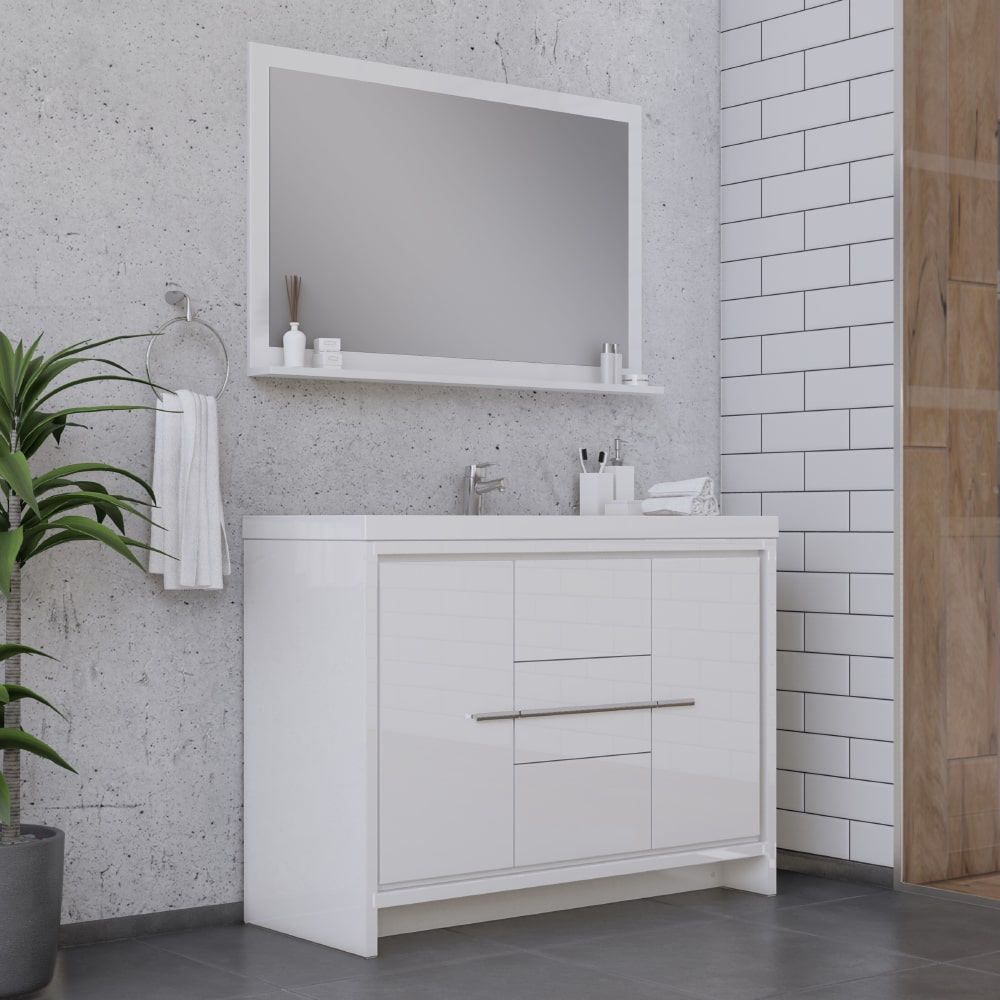Sortino 48" Vanity with Acrylic Top - Modern Bathroom Vanity