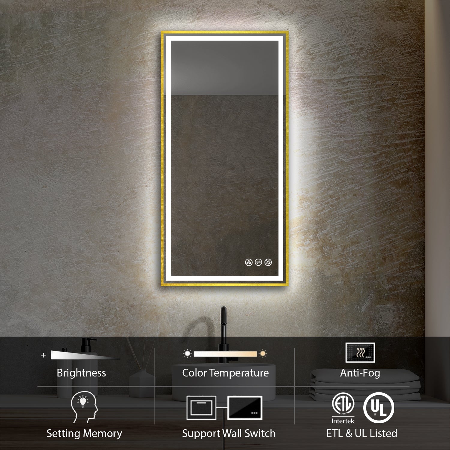 Stellar 18 Inch LED Mirror Vanity Plus