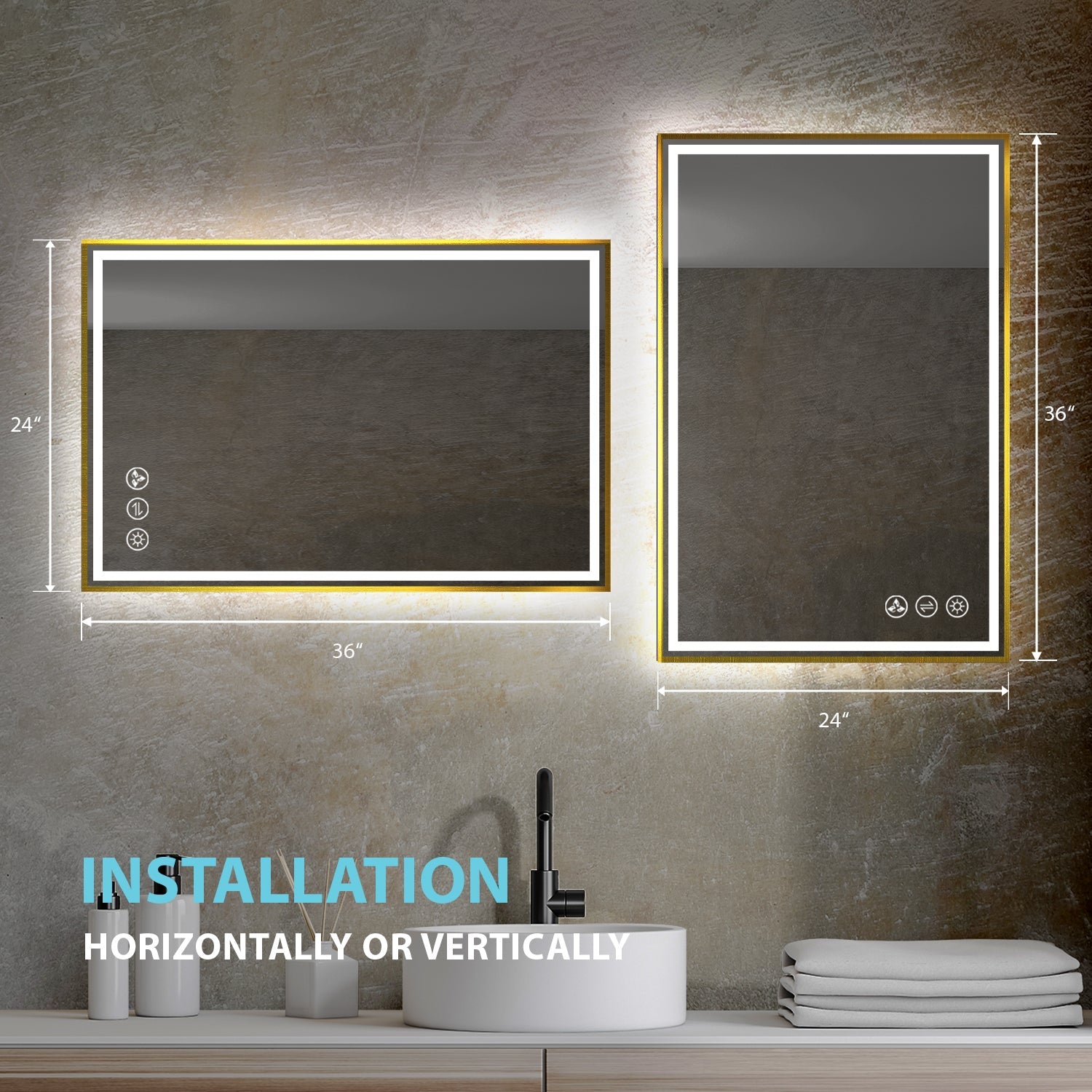 Stellar 24 Inch LED Mirror Vanity Plus