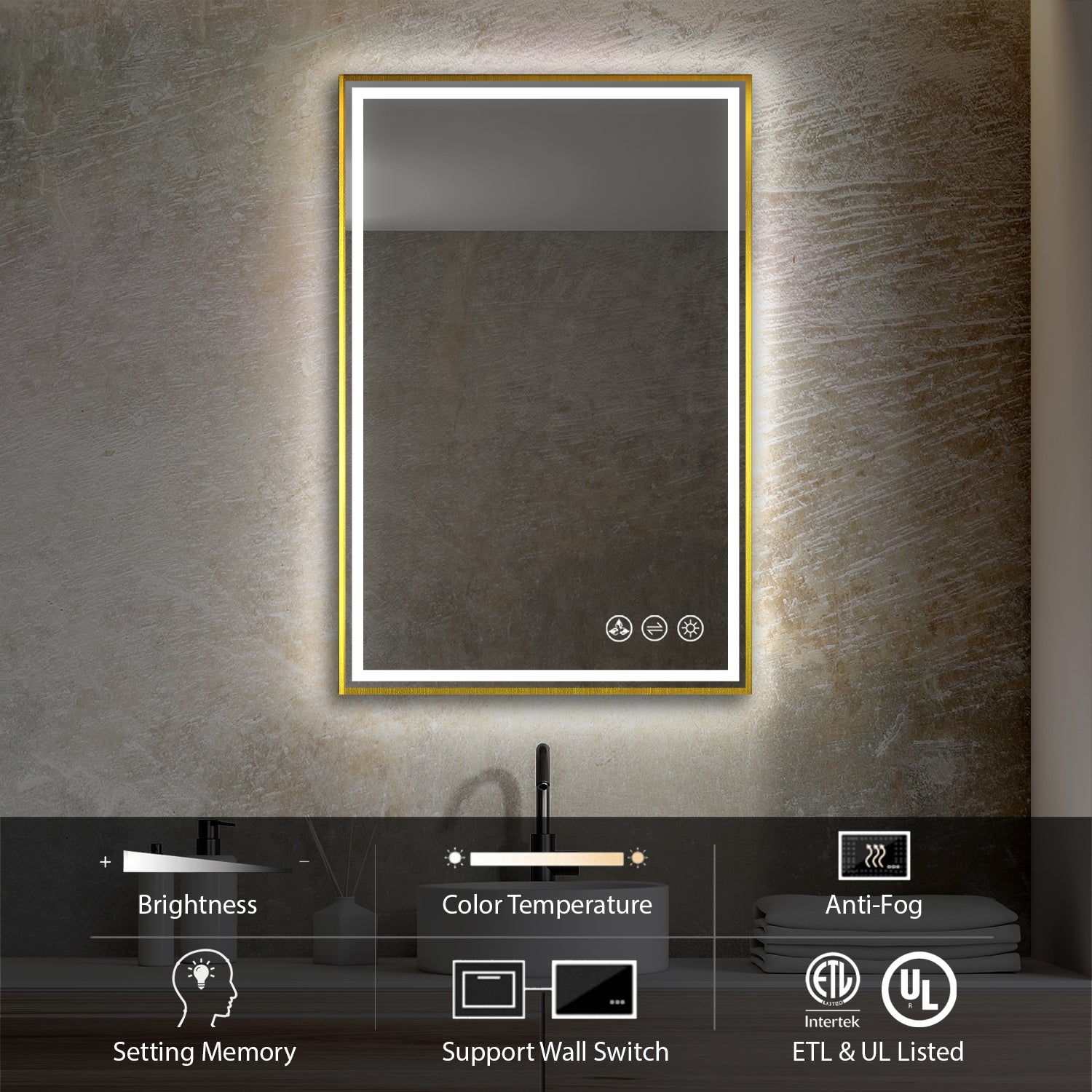 Stellar 24 Inch LED Mirror Vanity Plus