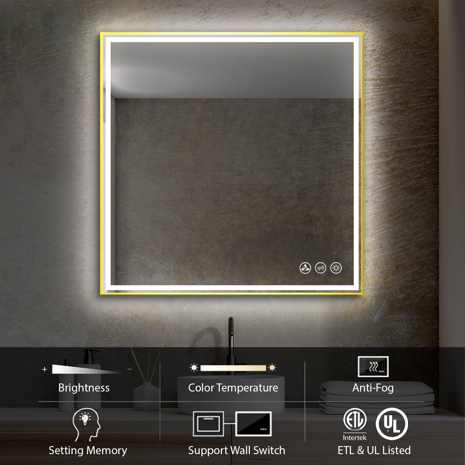Stellar 36 Inch LED Mirror Vanity Plus