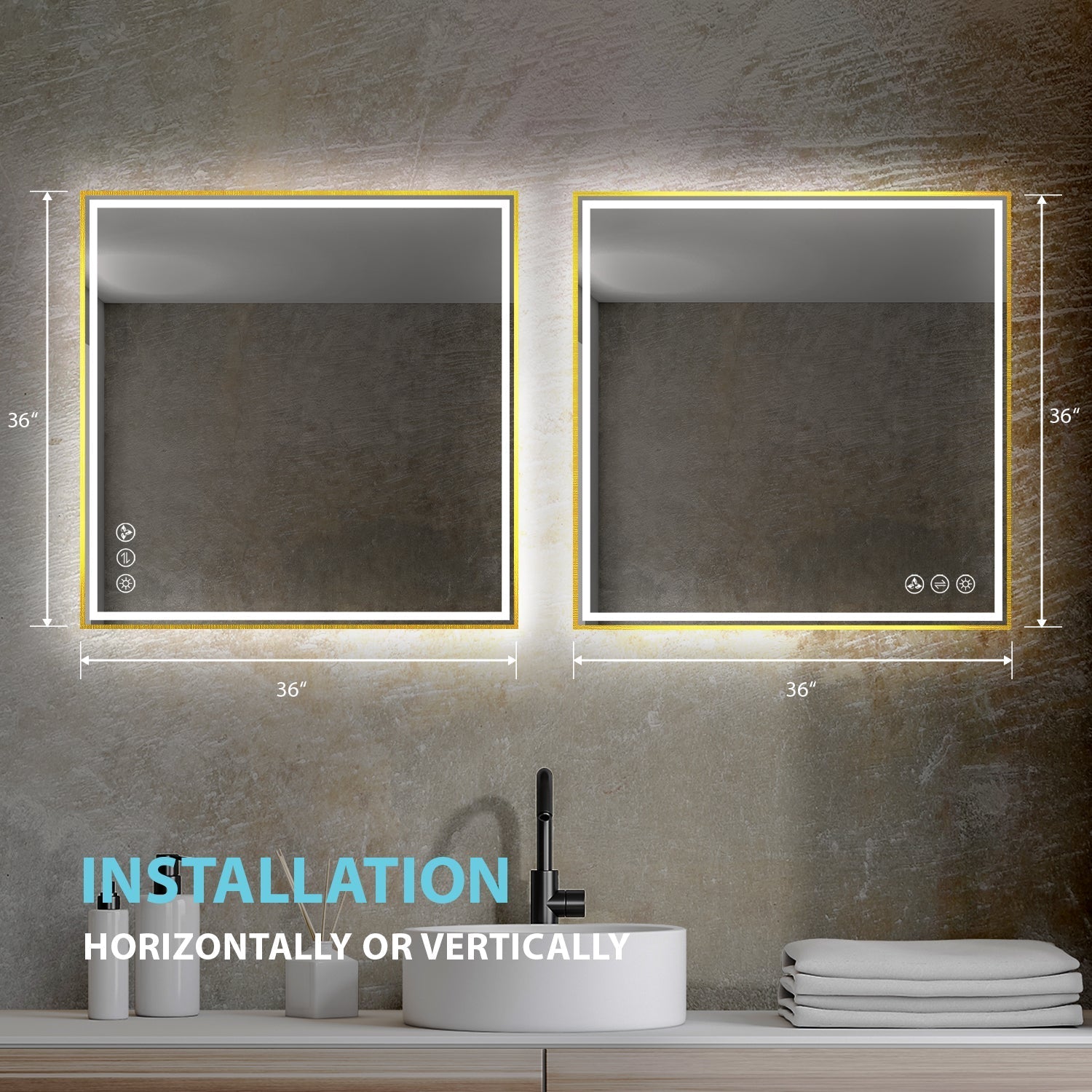Stellar 36 Inch LED Mirror Vanity Plus