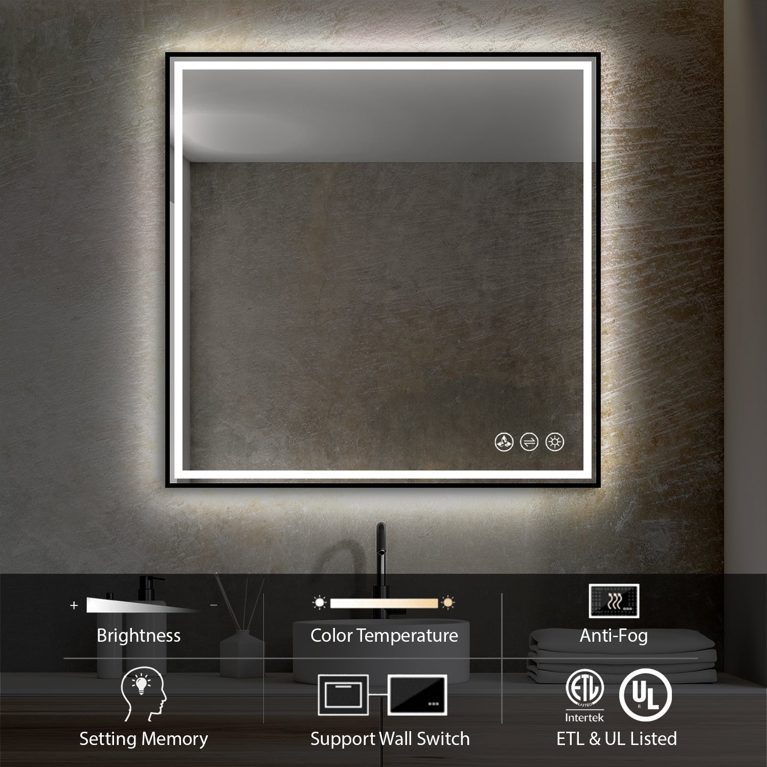 Stellar 36 Inch LED Mirror Vanity Plus