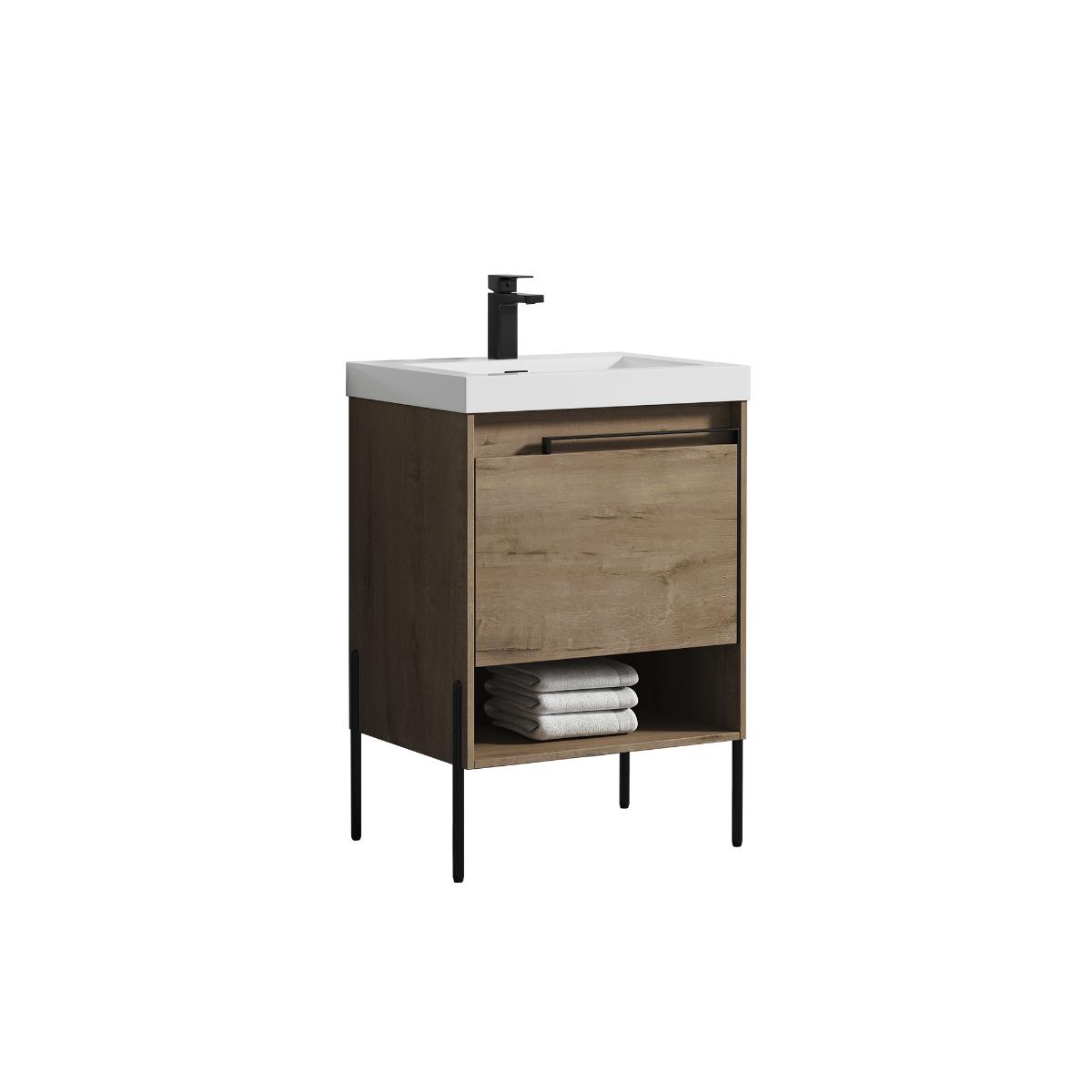 Turin 24″ Vanity with Top - Modern Bathroom Vanity