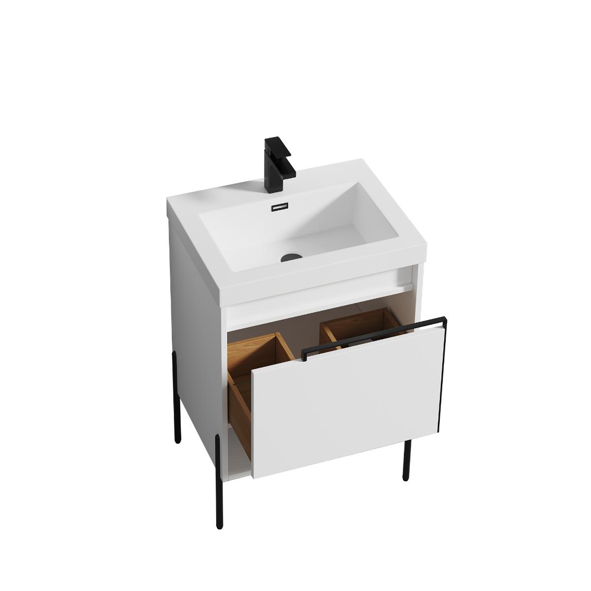 Turin 24″ Vanity with Top - Modern Bathroom Vanity