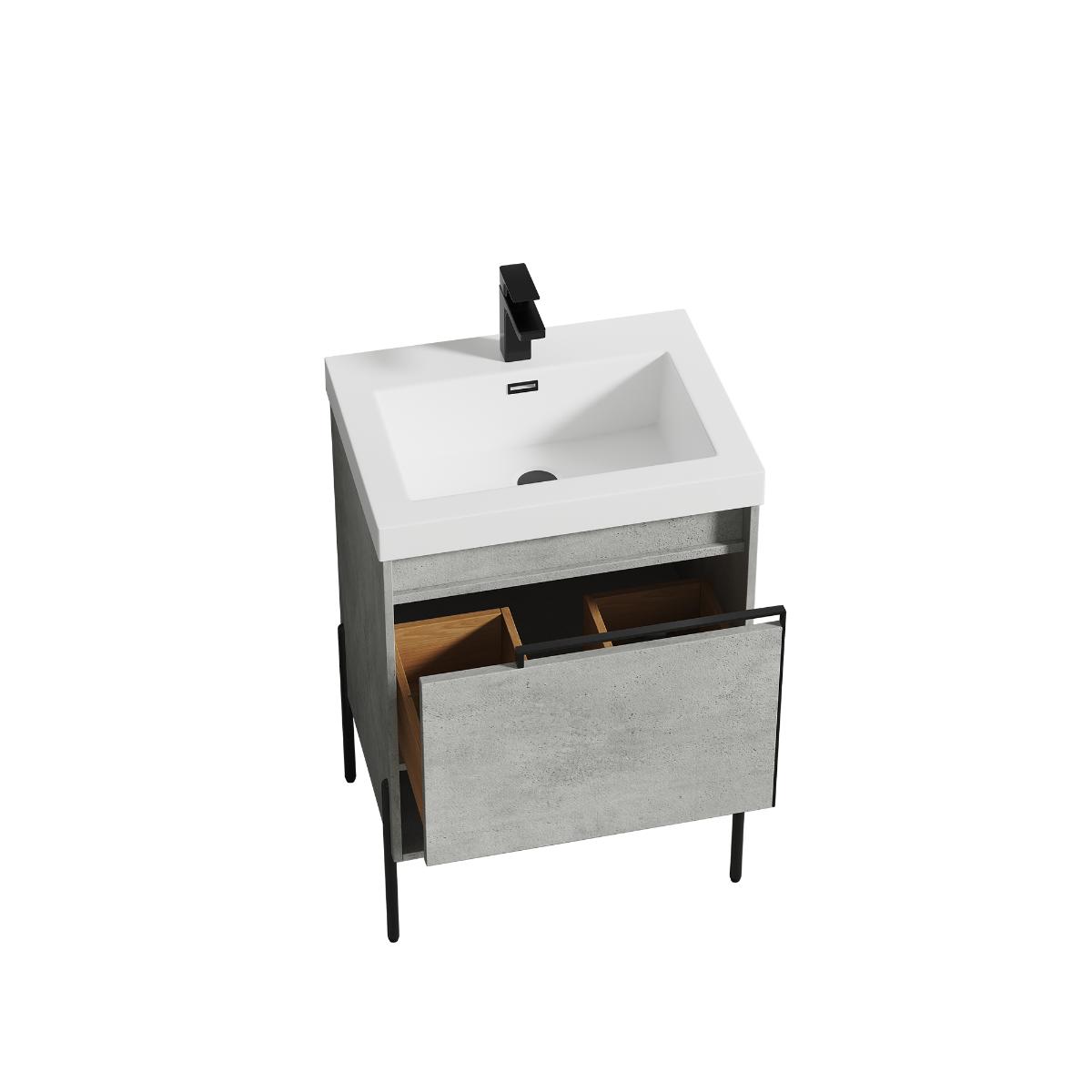Turin 24″ Vanity with Top - Modern Bathroom Vanity