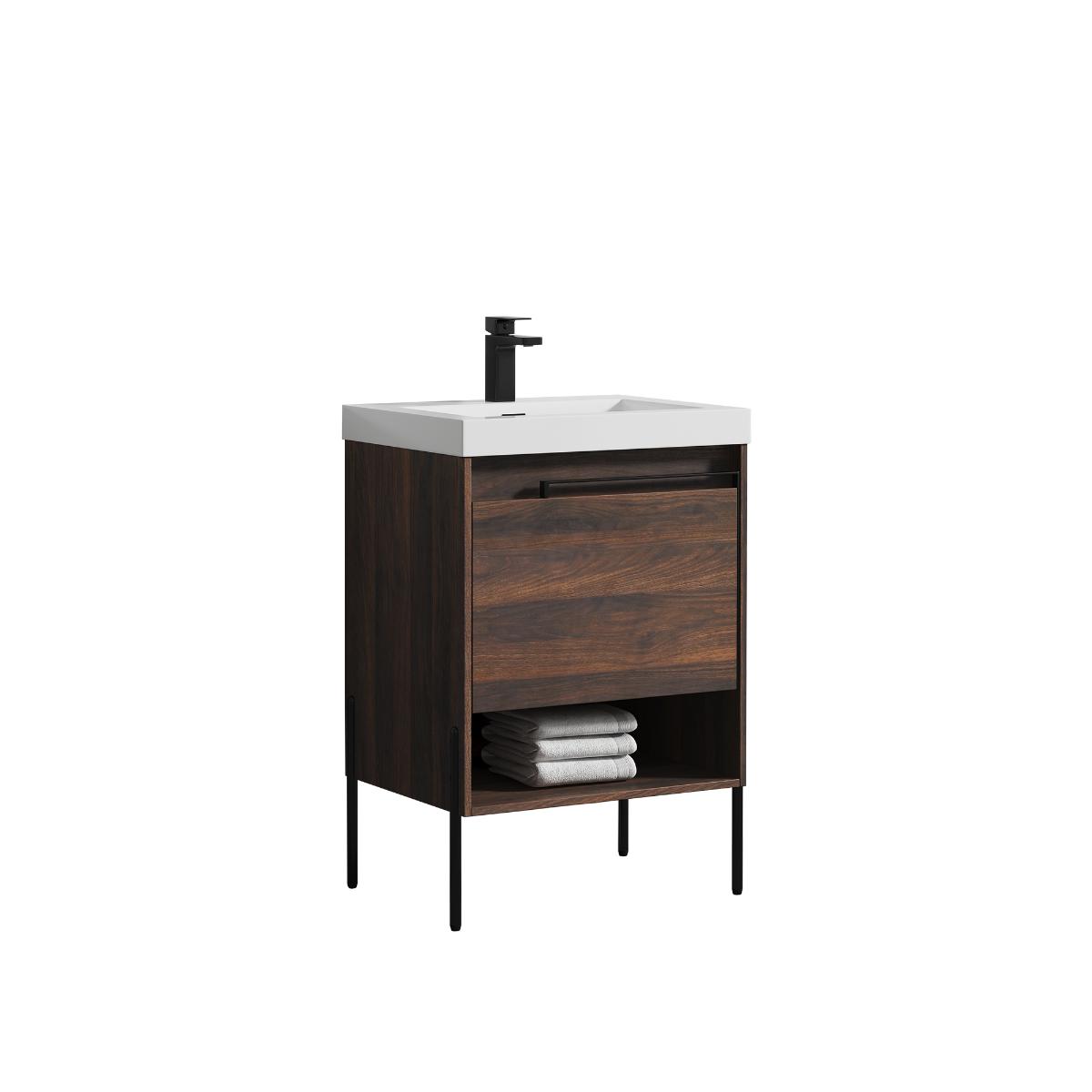 Turin 24″ Vanity with Top - Modern Bathroom Vanity