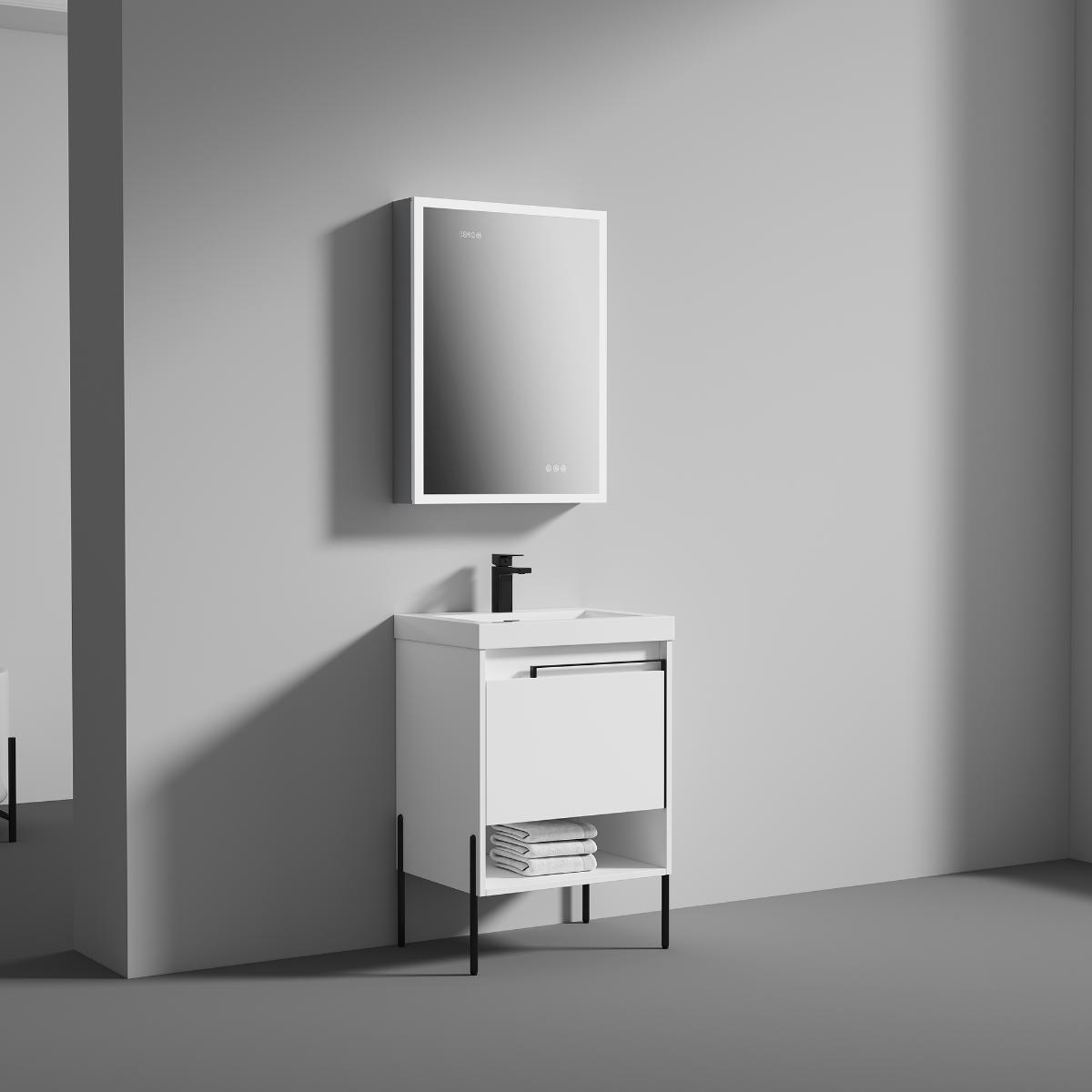 Turin 24″ Vanity with Top - Modern Bathroom Vanity