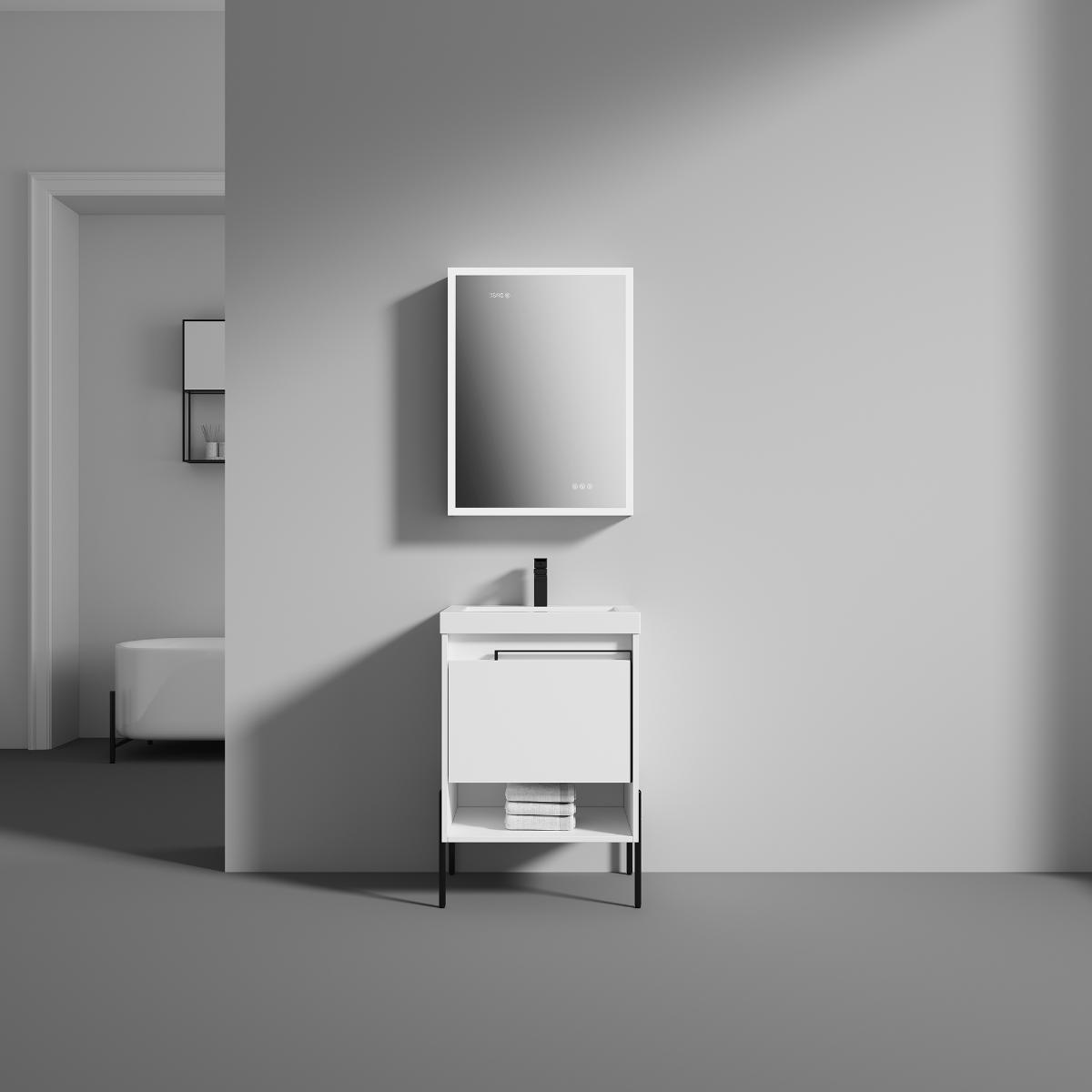 Turin 24″ Vanity with Top - Modern Bathroom Vanity