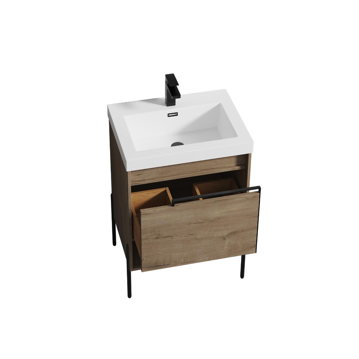 Turin 24″ Vanity with Top - Modern Bathroom Vanity