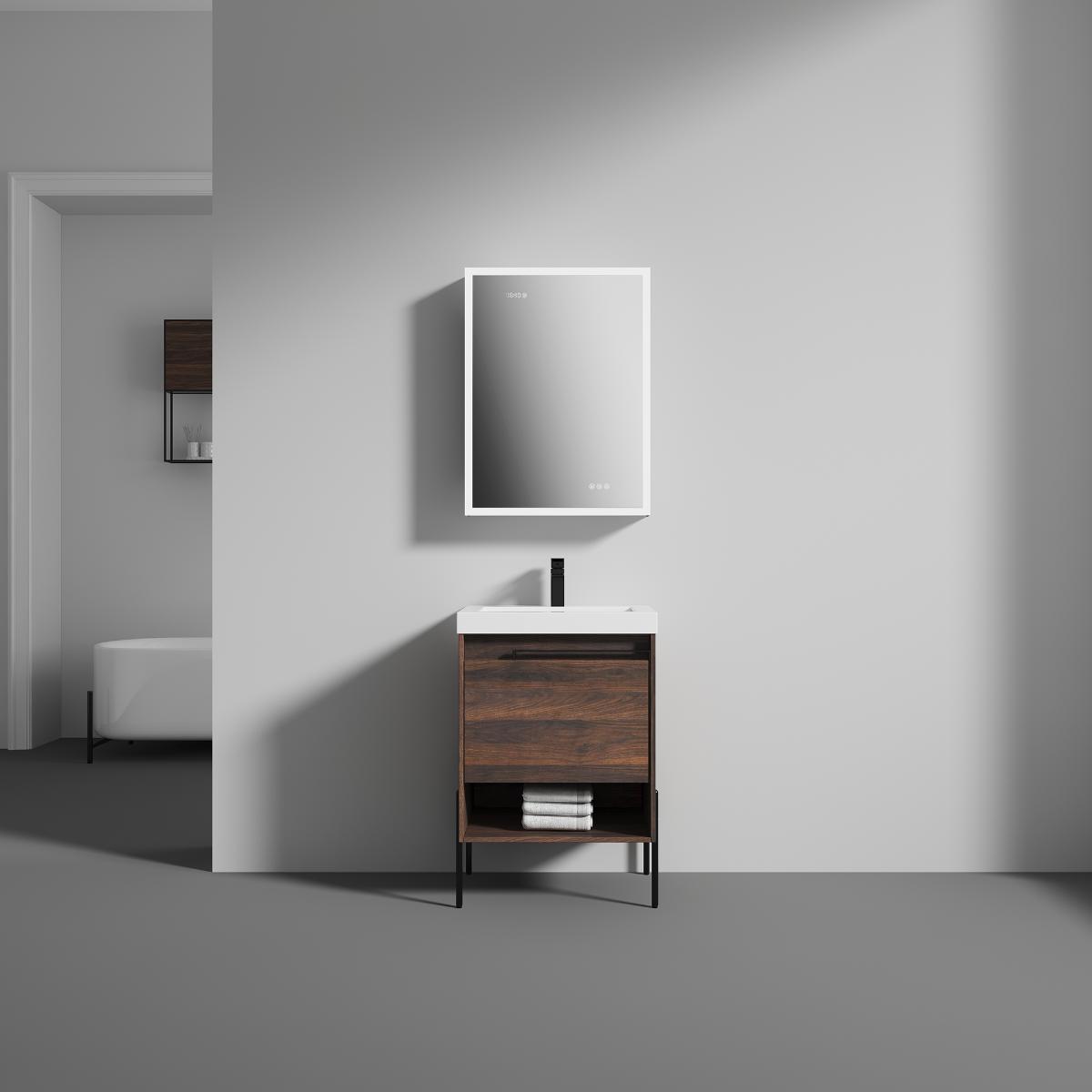 Turin 24″ Vanity with Top - Modern Bathroom Vanity