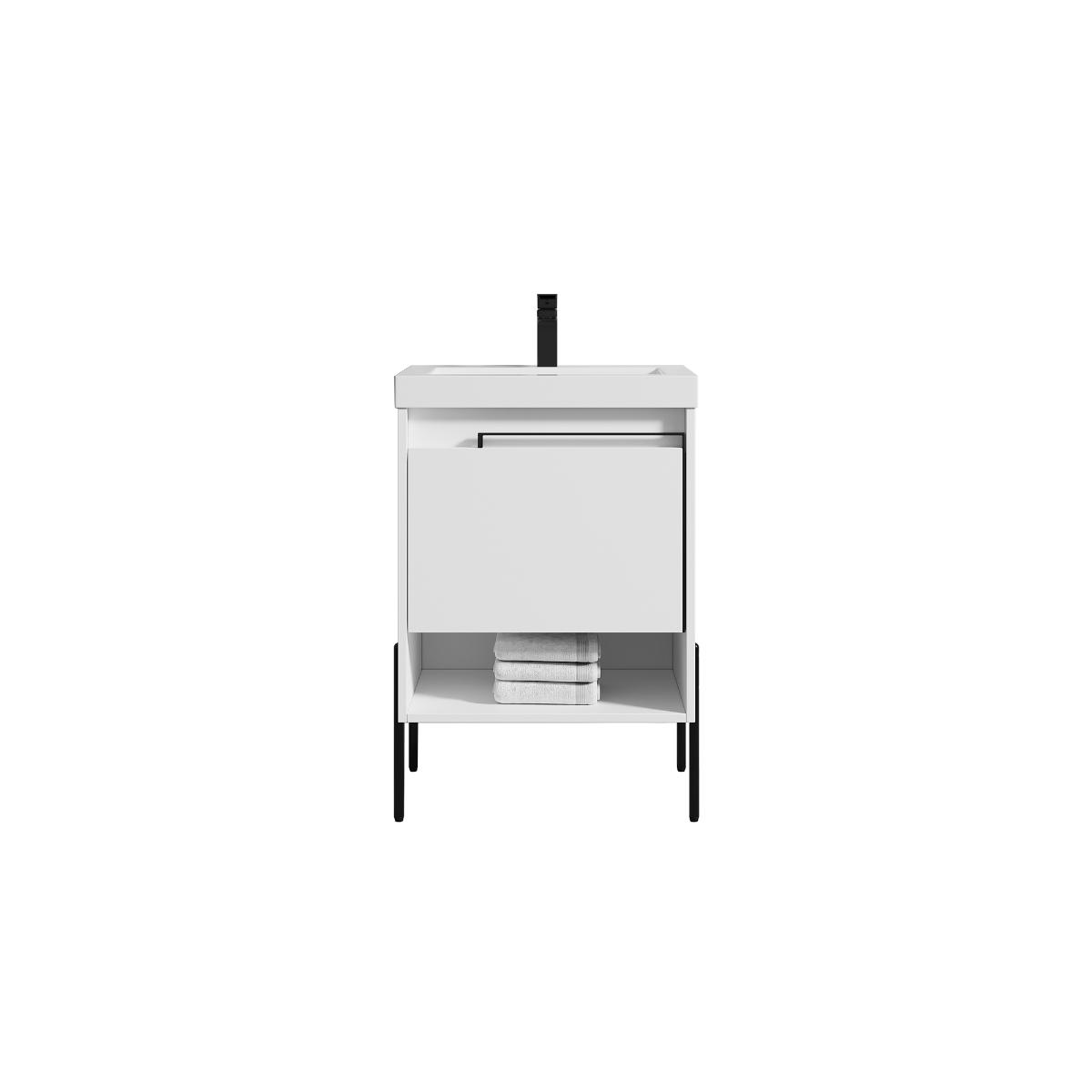 Turin 24″ Vanity with Top - Modern Bathroom Vanity