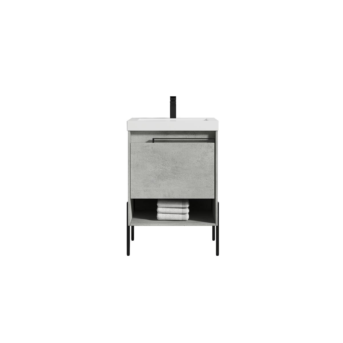 Turin 24″ Vanity with Top - Modern Bathroom Vanity