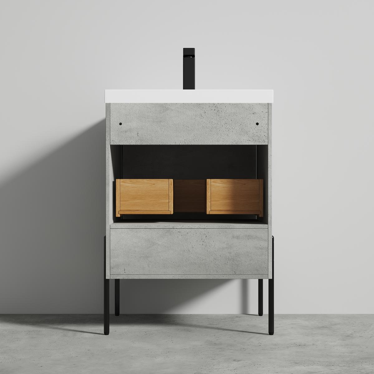 Turin 24″ Vanity with Top - Modern Bathroom Vanity