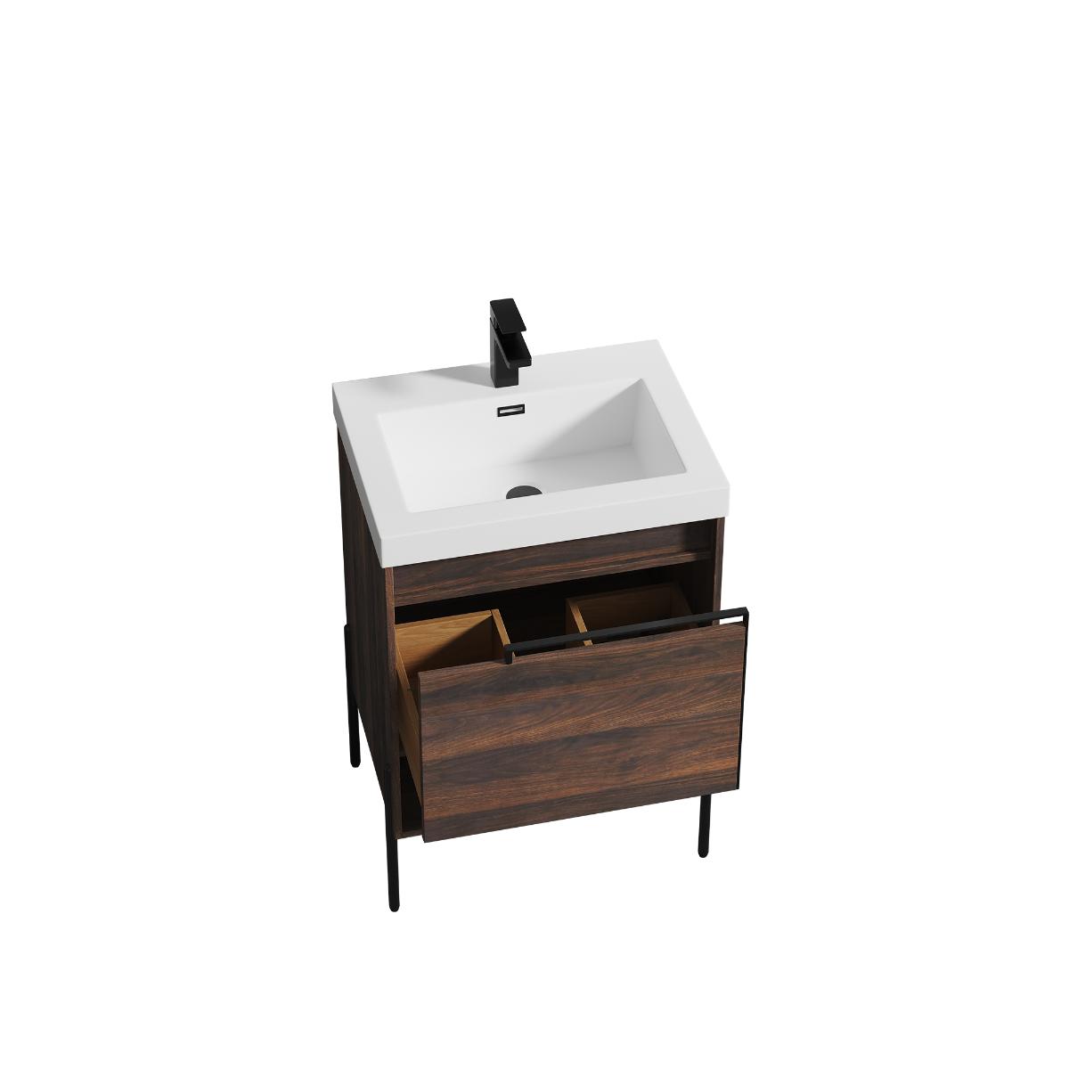 Turin 24″ Vanity with Top - Modern Bathroom Vanity