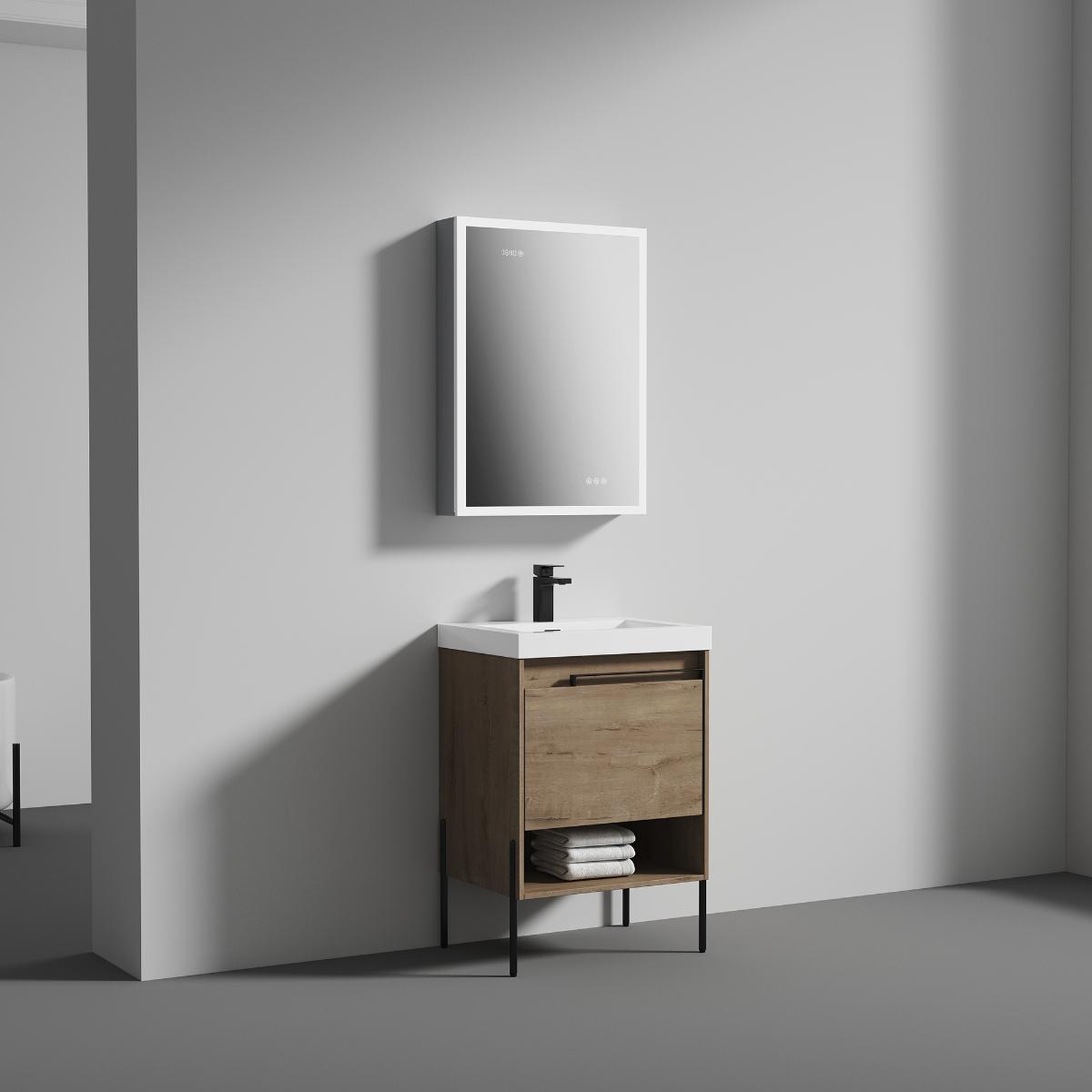 Turin 24″ Vanity with Top - Modern Bathroom Vanity
