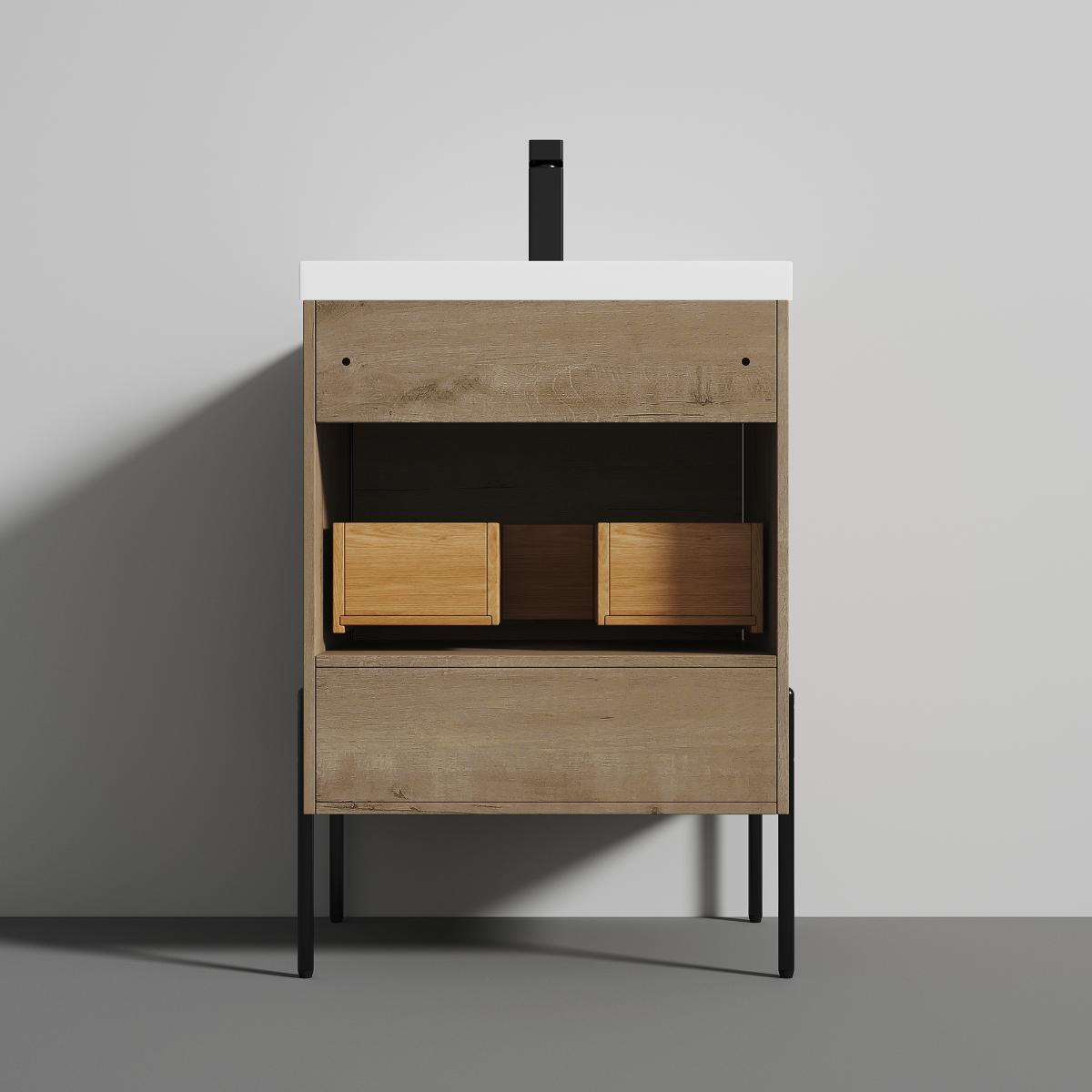 Turin 24″ Vanity with Top - Modern Bathroom Vanity