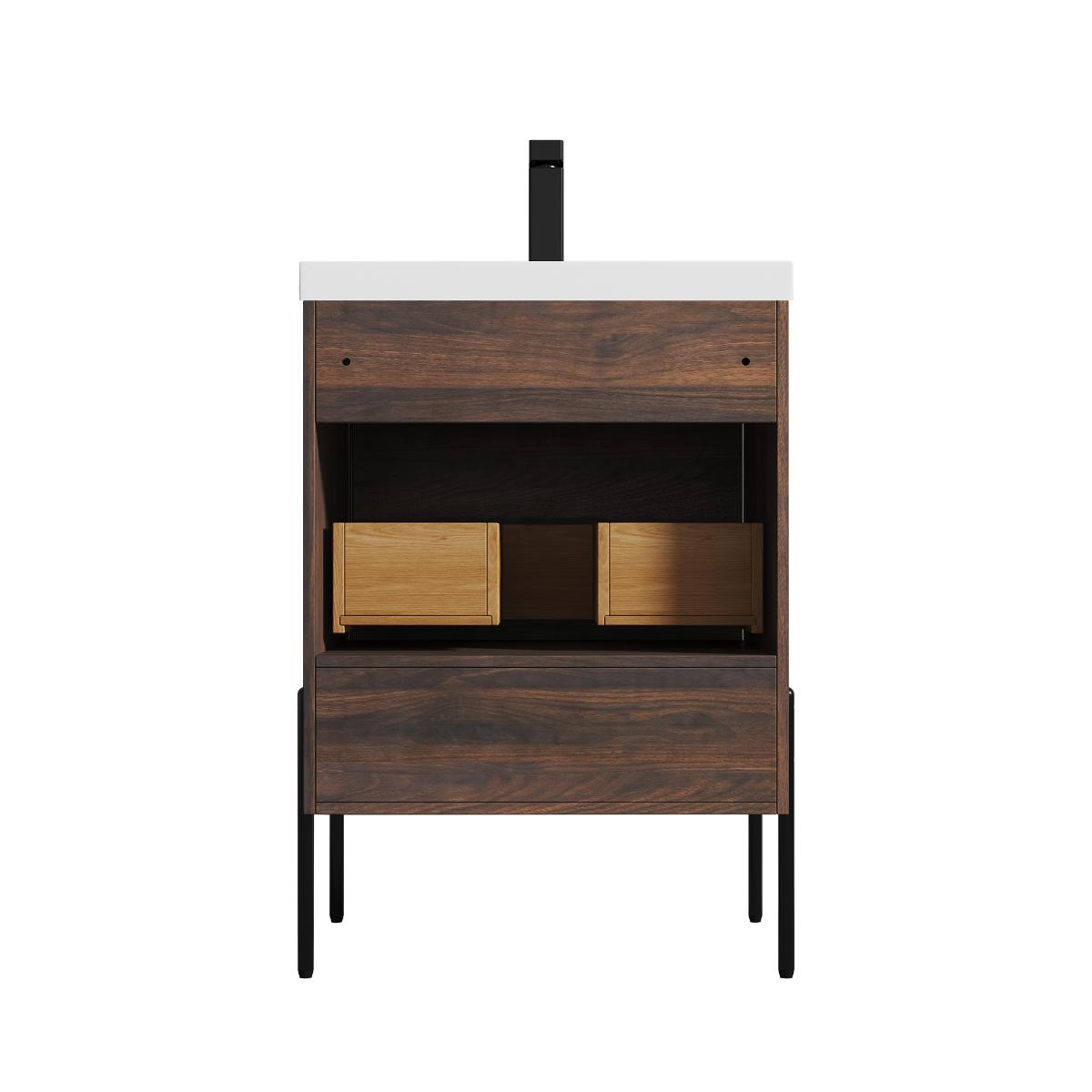 Turin 24″ Vanity with Top - Modern Bathroom Vanity