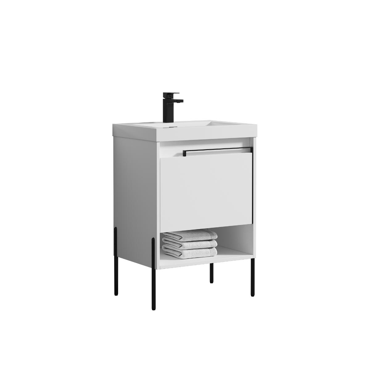 Turin 24″ Vanity with Top - Modern Bathroom Vanity
