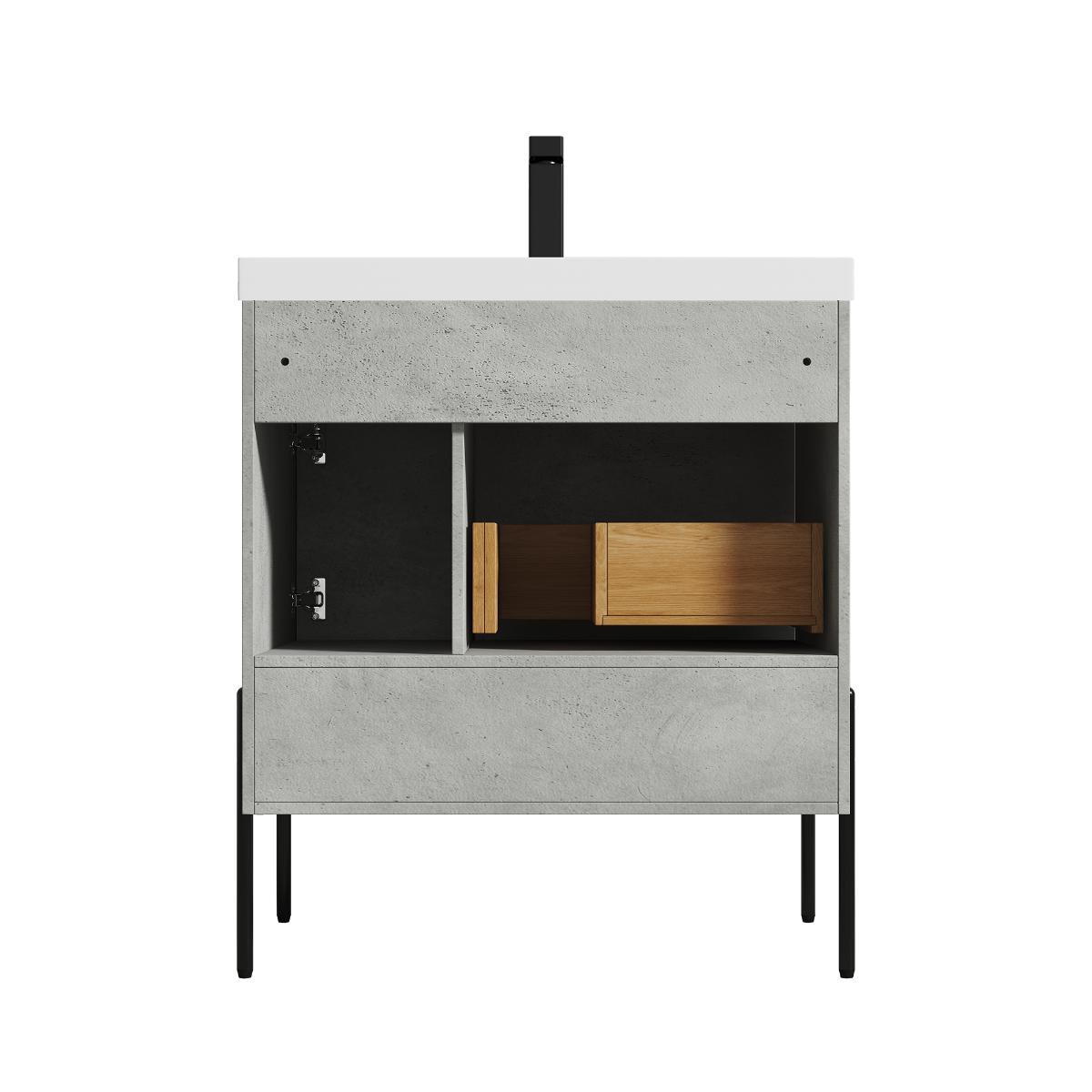 Turin 30″ Bathroom Vanity with Top - Modern Bathroom Vanity