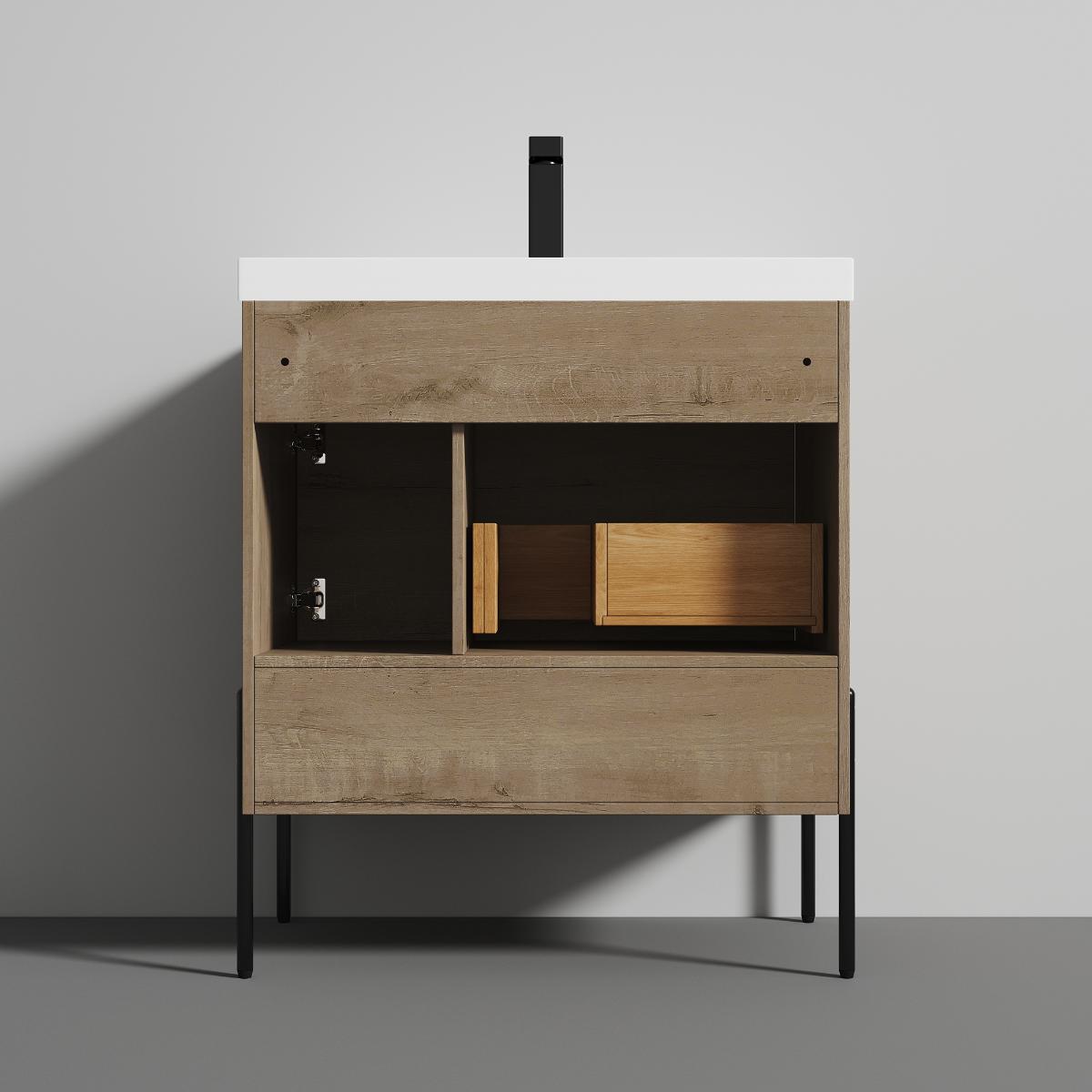 Turin 30″ Oak Bathroom Vanity with Sink - Modern Bathroom Vanity